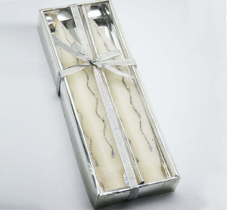 PILLAR CANDLE 2PC SET10 "W/ZARI" طقم شموع