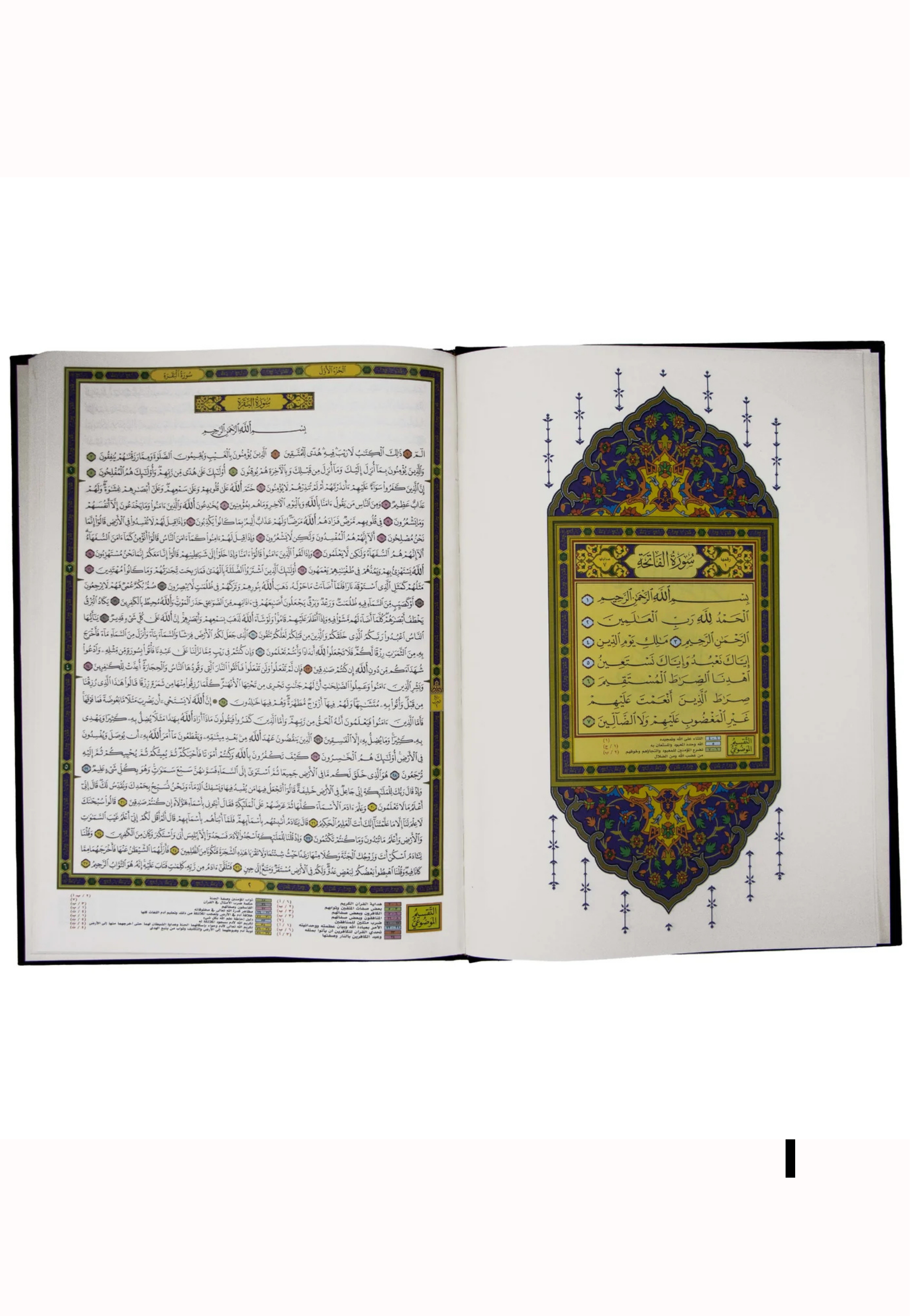 مصحف القيام جوامعي مخمل وبهامشه التقسيم الموضوعي وتفسير السعدي