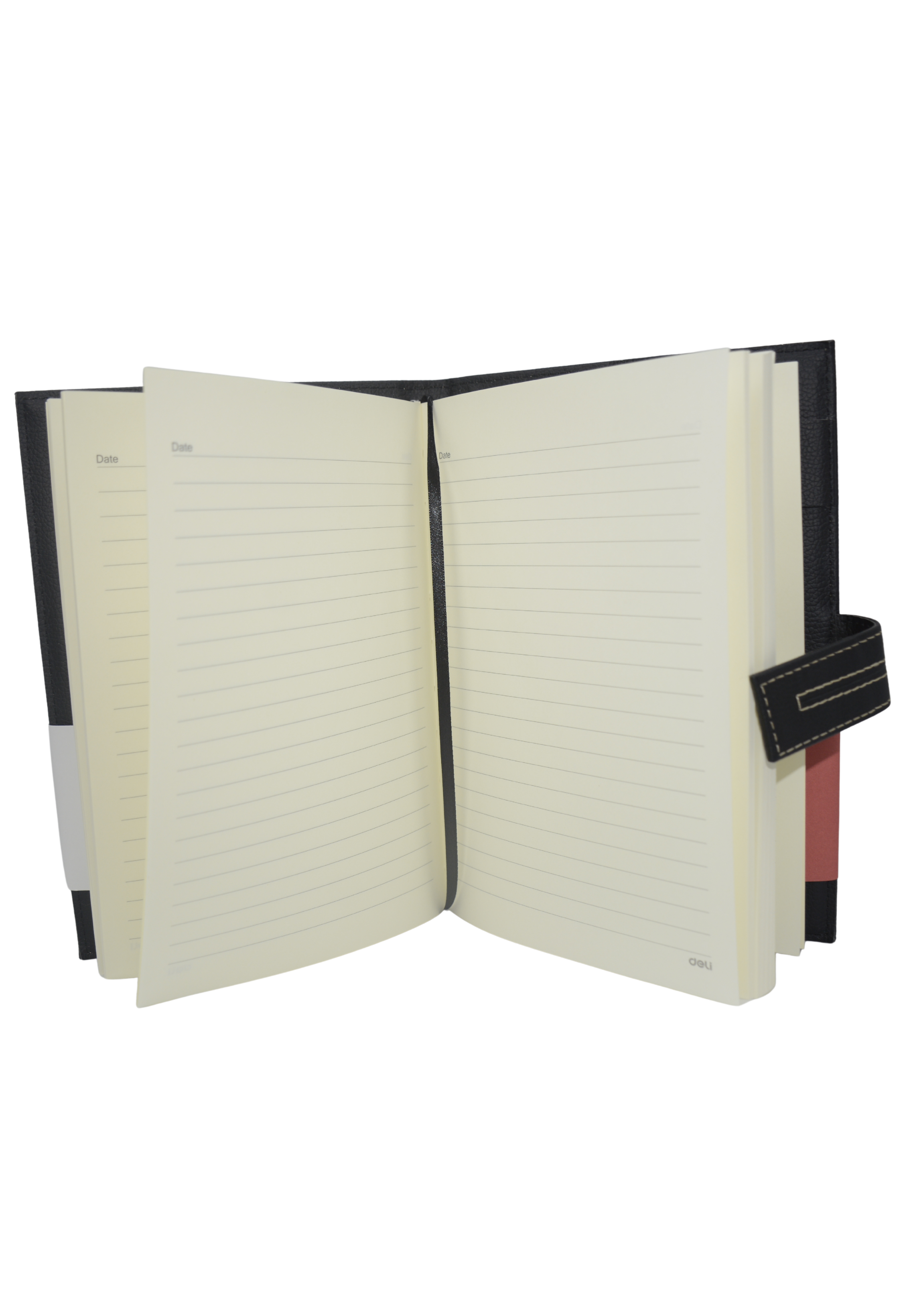 DELI LEATHER CONCISE NOTEBOOK 96SHT 25K 210X148MM