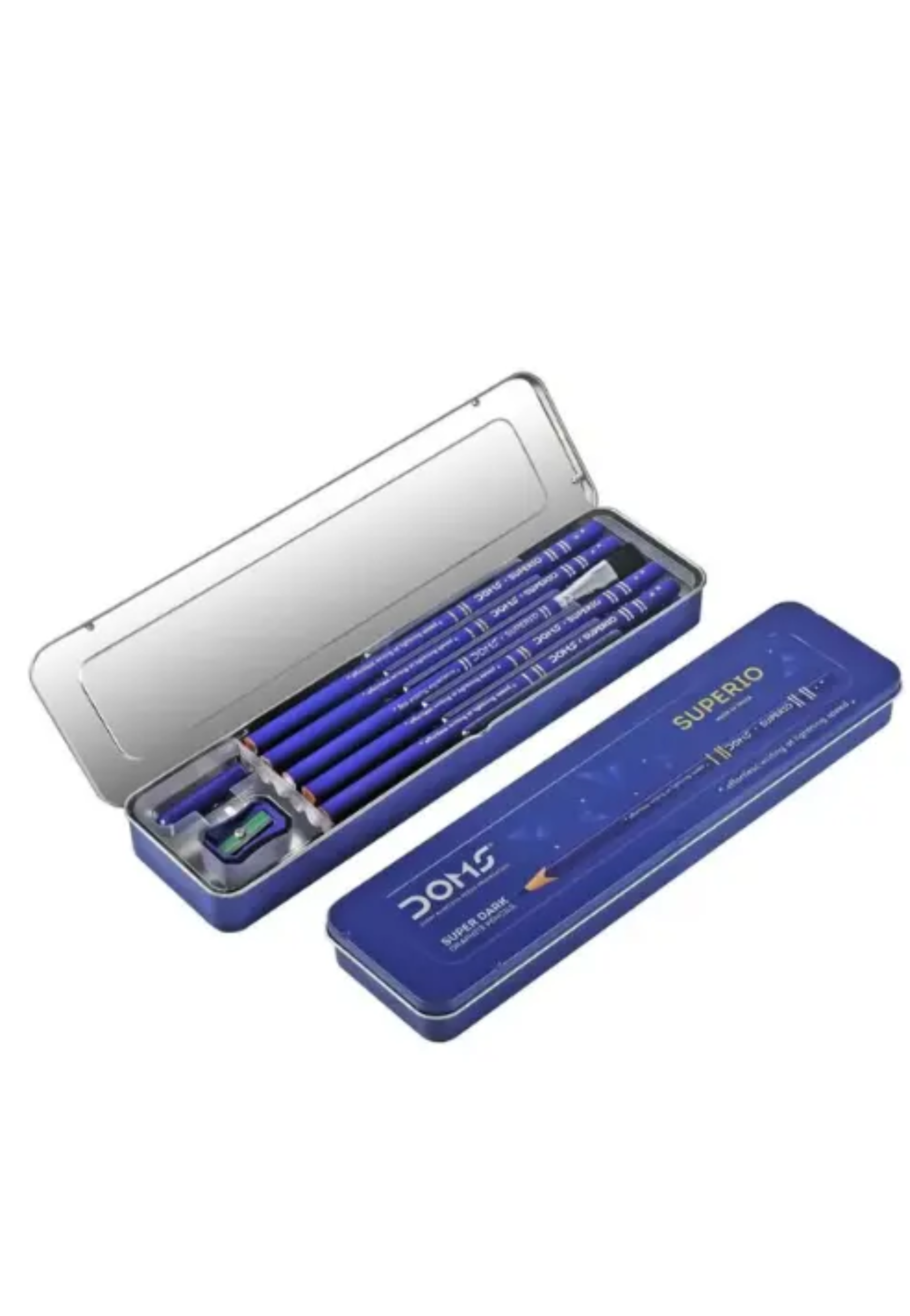 DOMS 8743/8763/8806 SUPERIO SUPER DARK PENCILS 12PCS TIN PACK