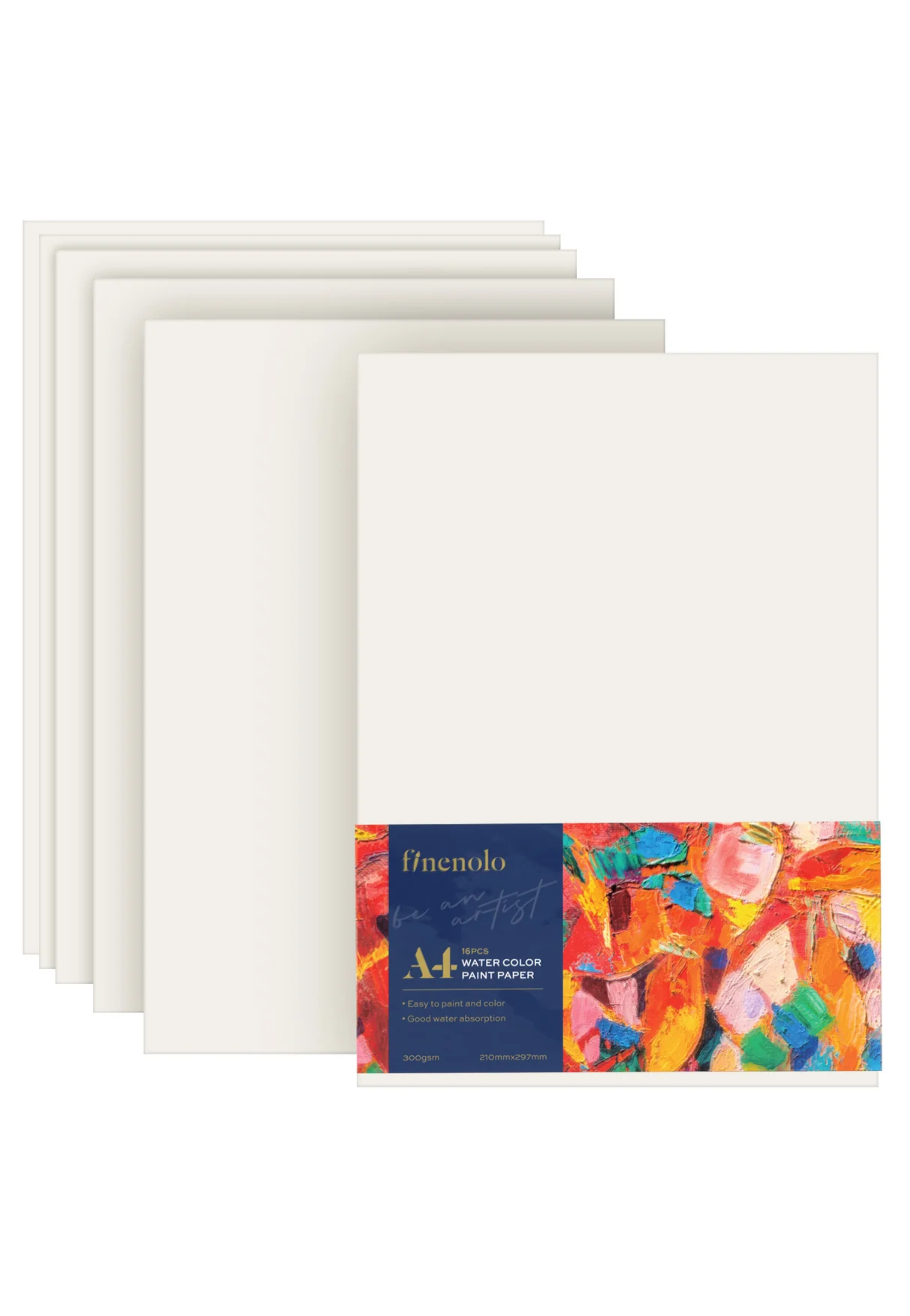 FINENOLO WATERCOLOR PAPER 300GSM 16SHT/PKT A4 WHITE