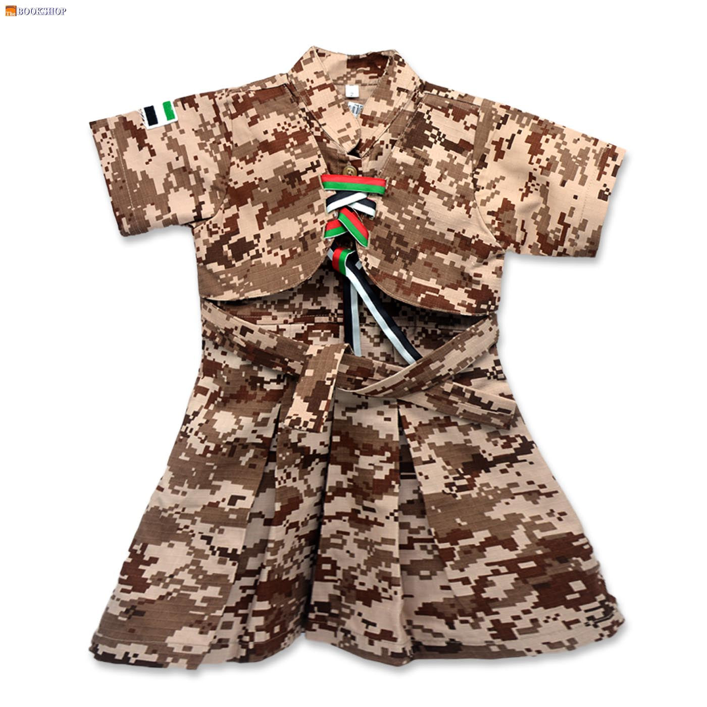 UAE ARMY GIRLS DRESS W/ UAE COLOR RIBBON IN FRONT