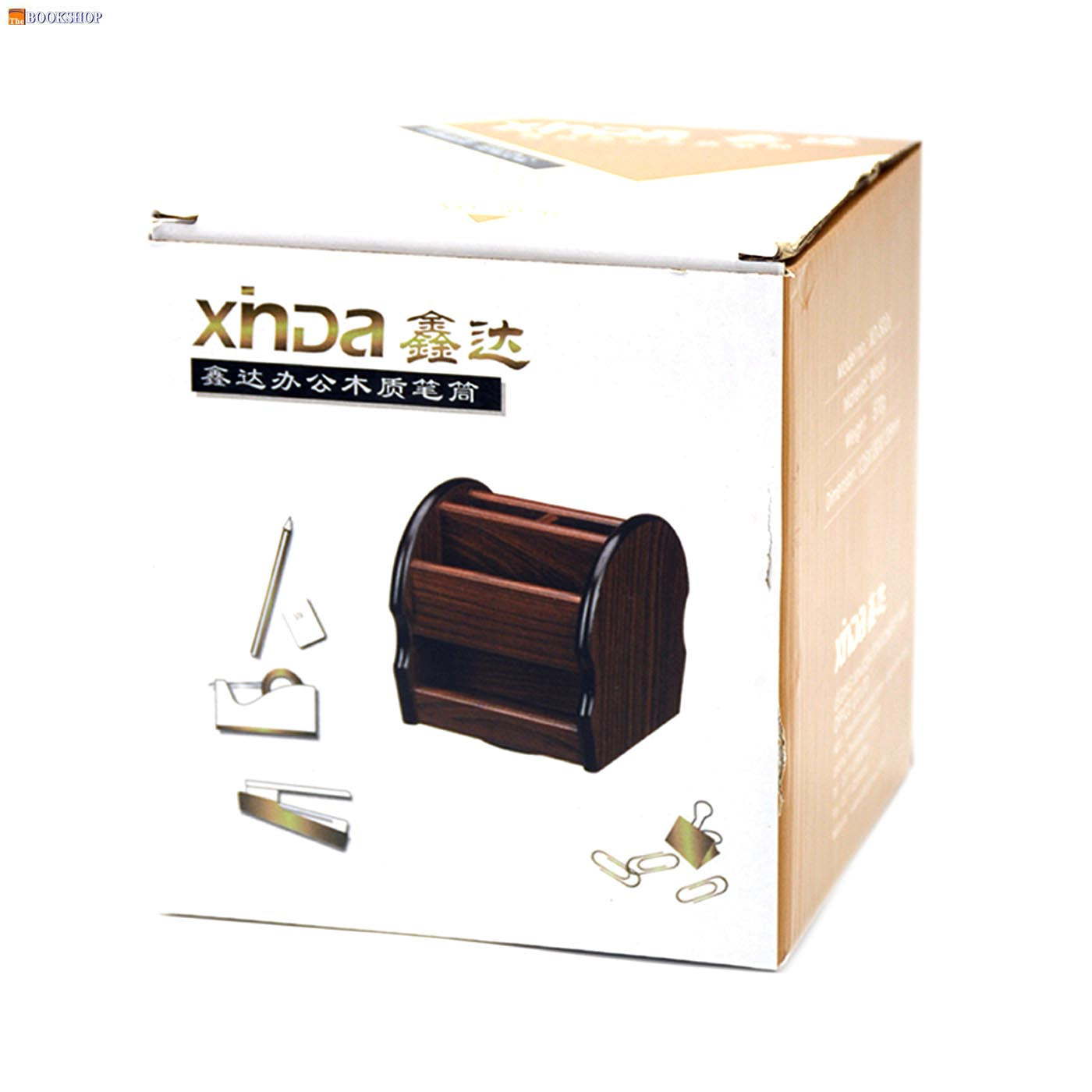 XINDA WOODEN DESK ORGANIZER 125X130X135MM