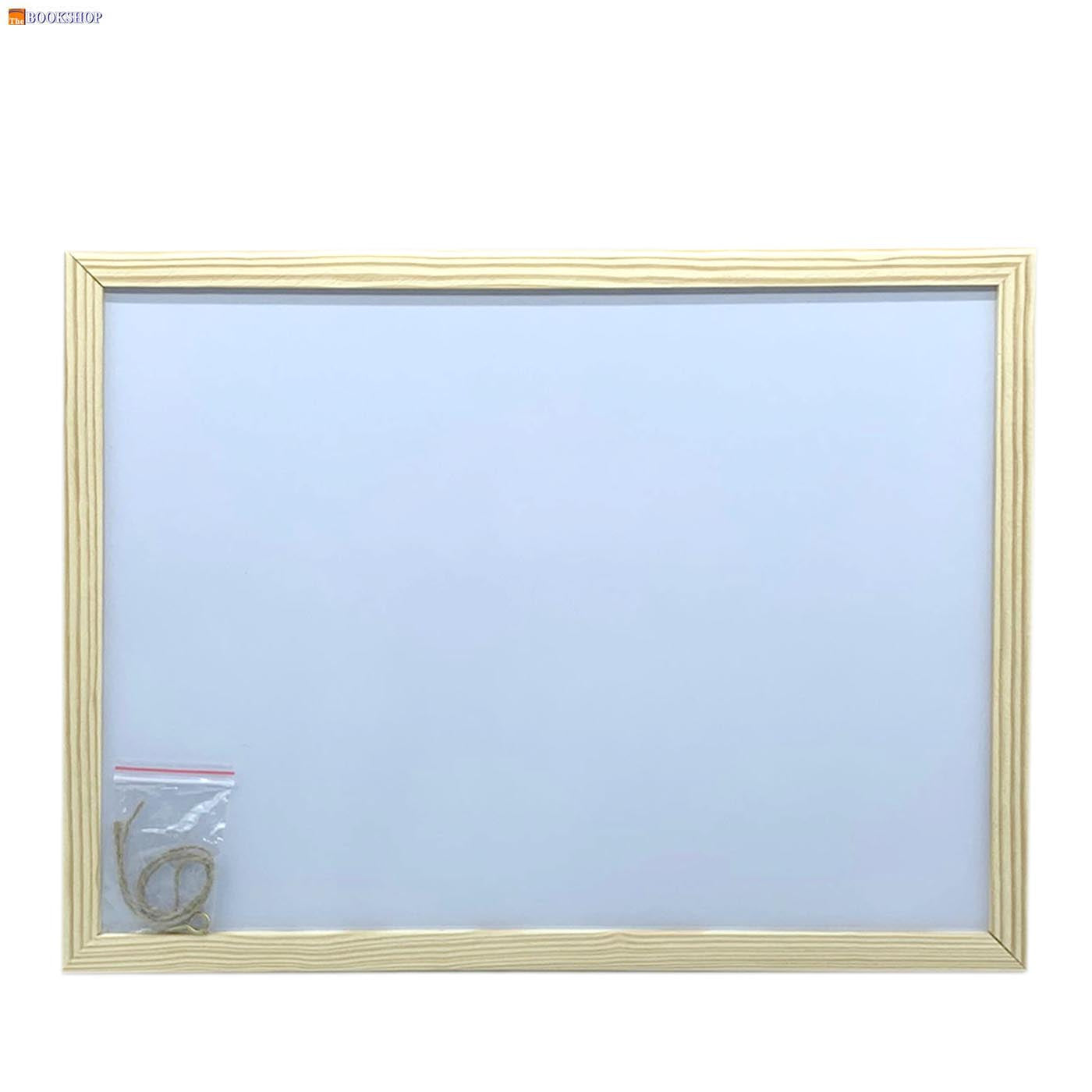 BLACK/WHITE BOARD w/WOODEN FRAME 30X40CM لوح اسود وابيض مع اطار خشبي 30*40