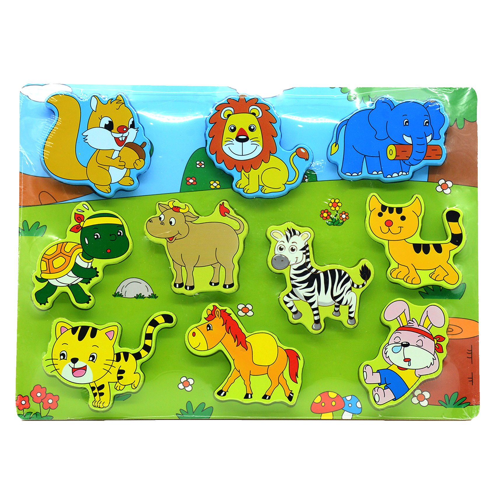 WOODEN PUZZLE BOARD- WILD ANIMALS