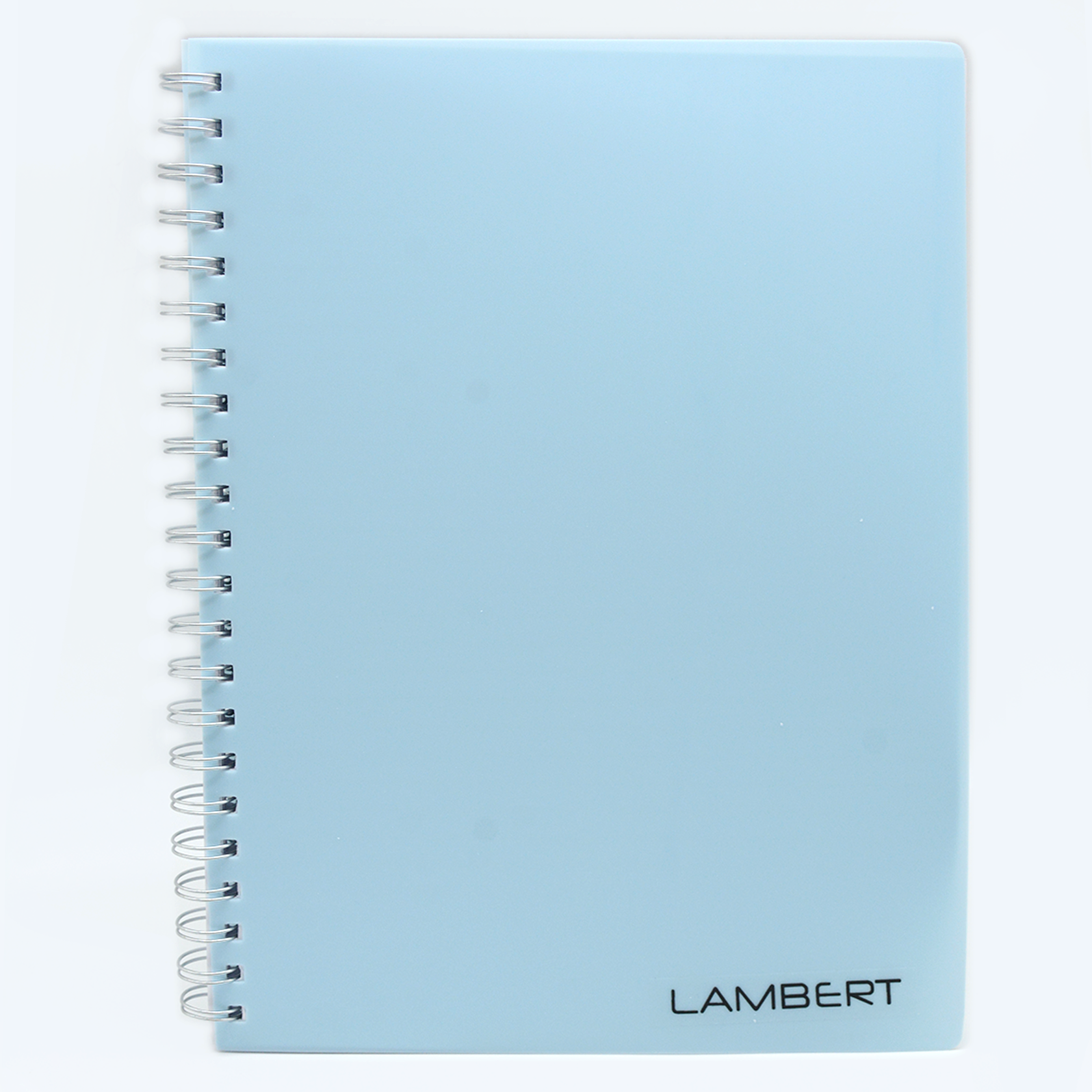 LAMBERT PP COVER SPIRAL 1LINE NOTE BOOK A4 100SH LIGHT BLUE