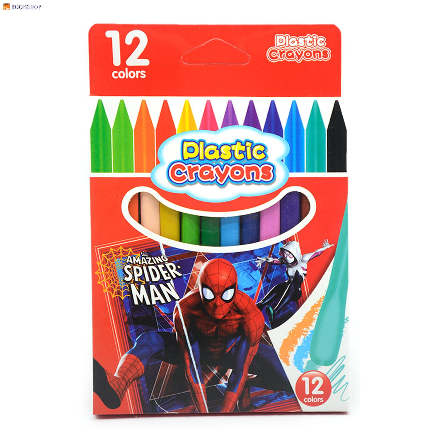 PLASTIC CRAYONS 12PCS PACK ASSTD