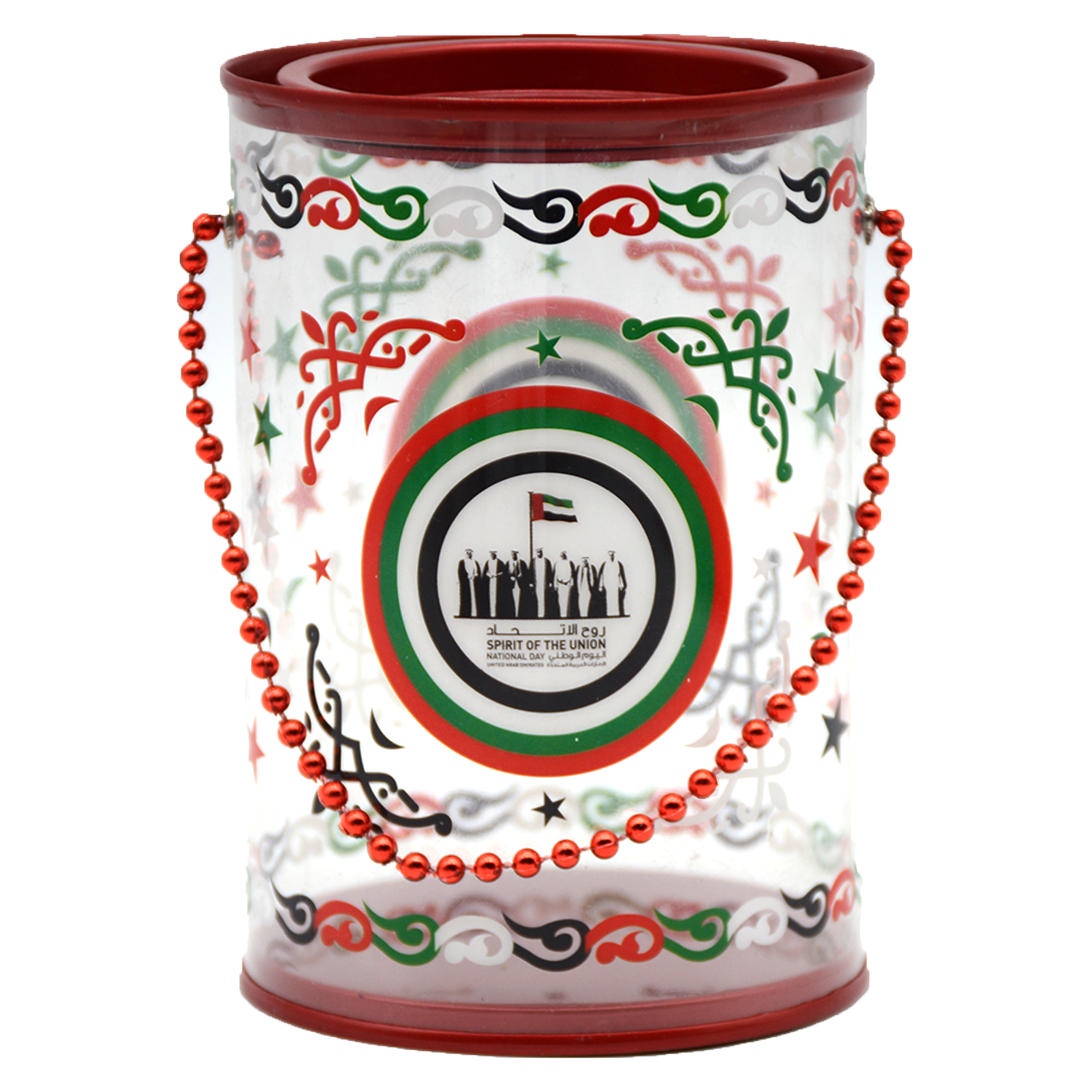 UAE NATIONAL DAY METALLIC PVC CANDY BOX 13X8.5CM