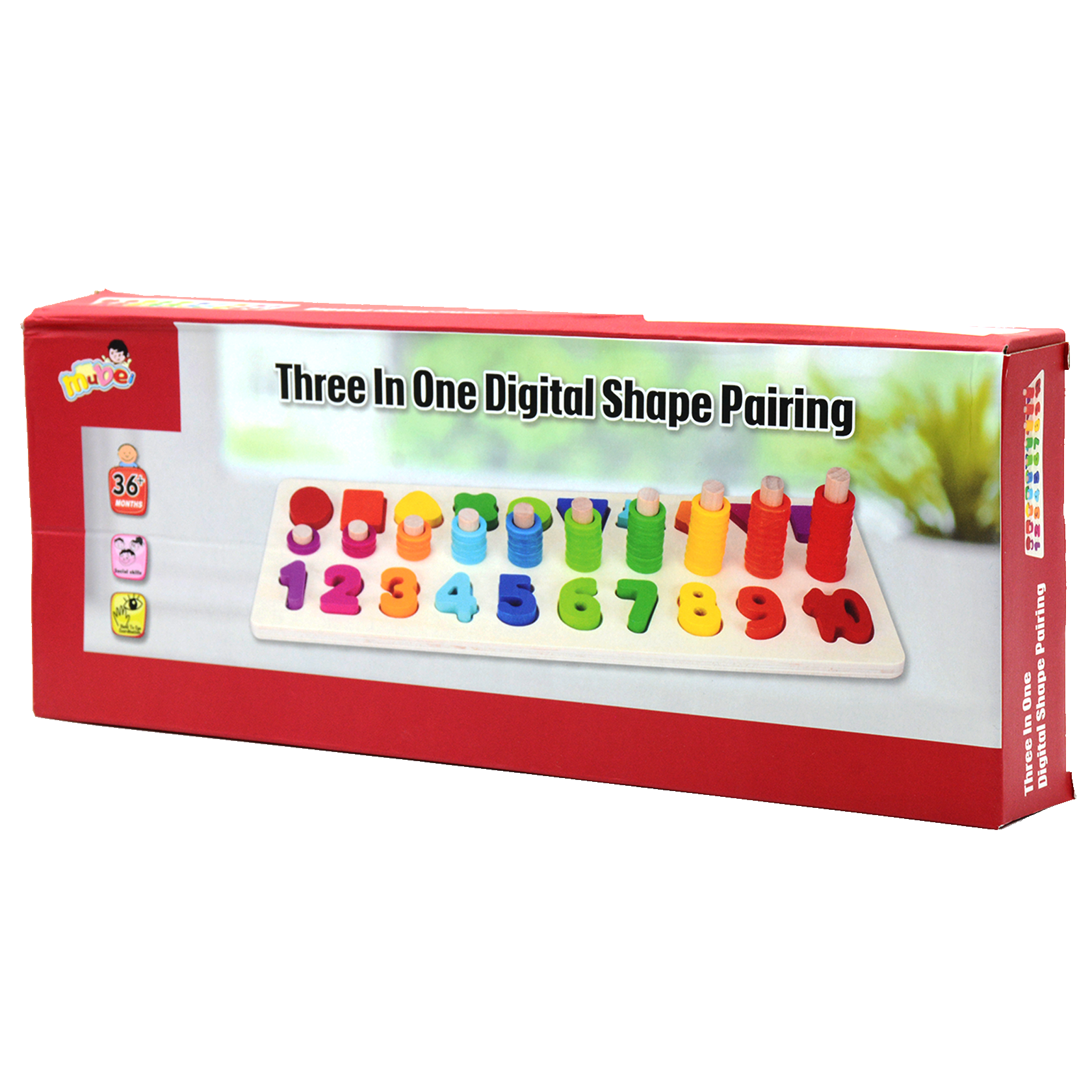 MUBEI WOODEN THREE IN ONE DIGITAL SHAPE PAIRING