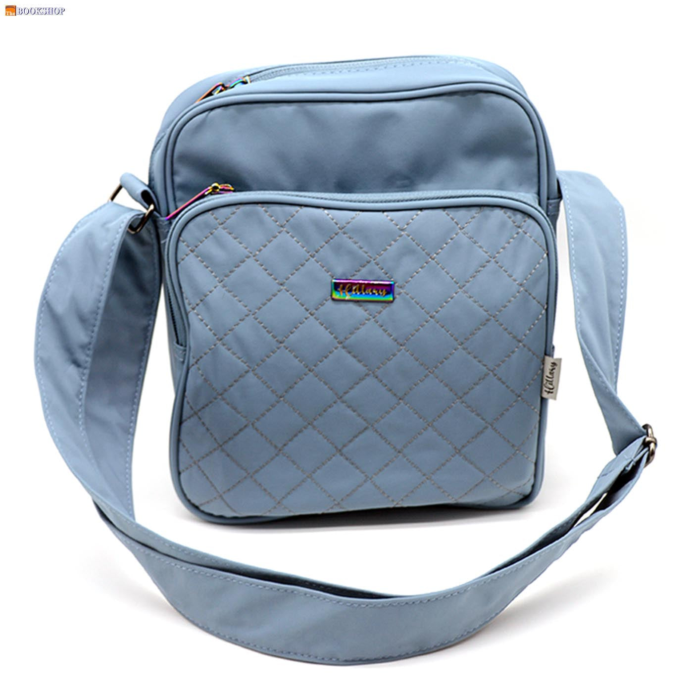 HILLARY SHOULDER LUNCH BAG-GREY BLUE DES-1
