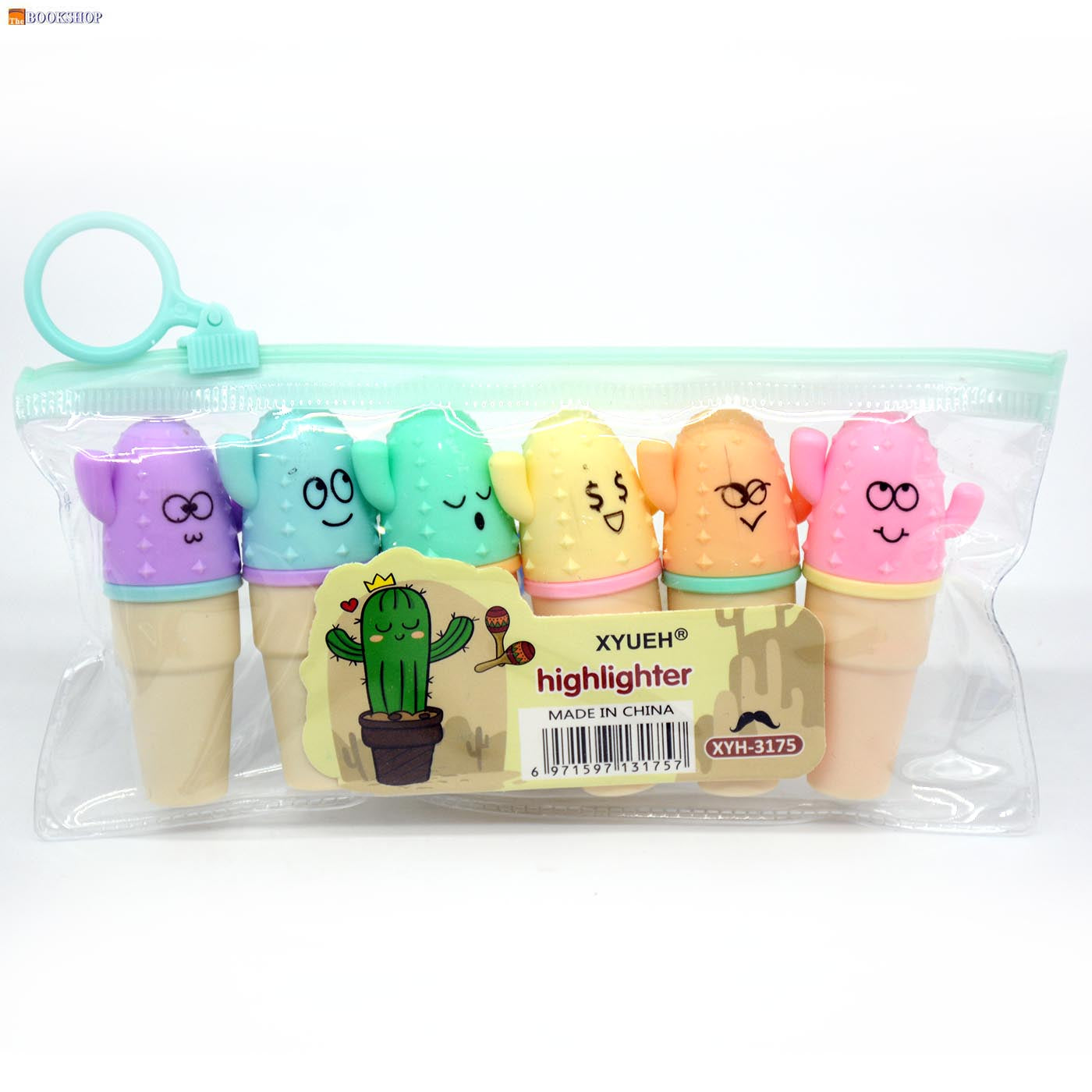 XYUEH MINI HIGHLIGHTER 6PCS PACK IN ZIPPER BAG XYH-3175