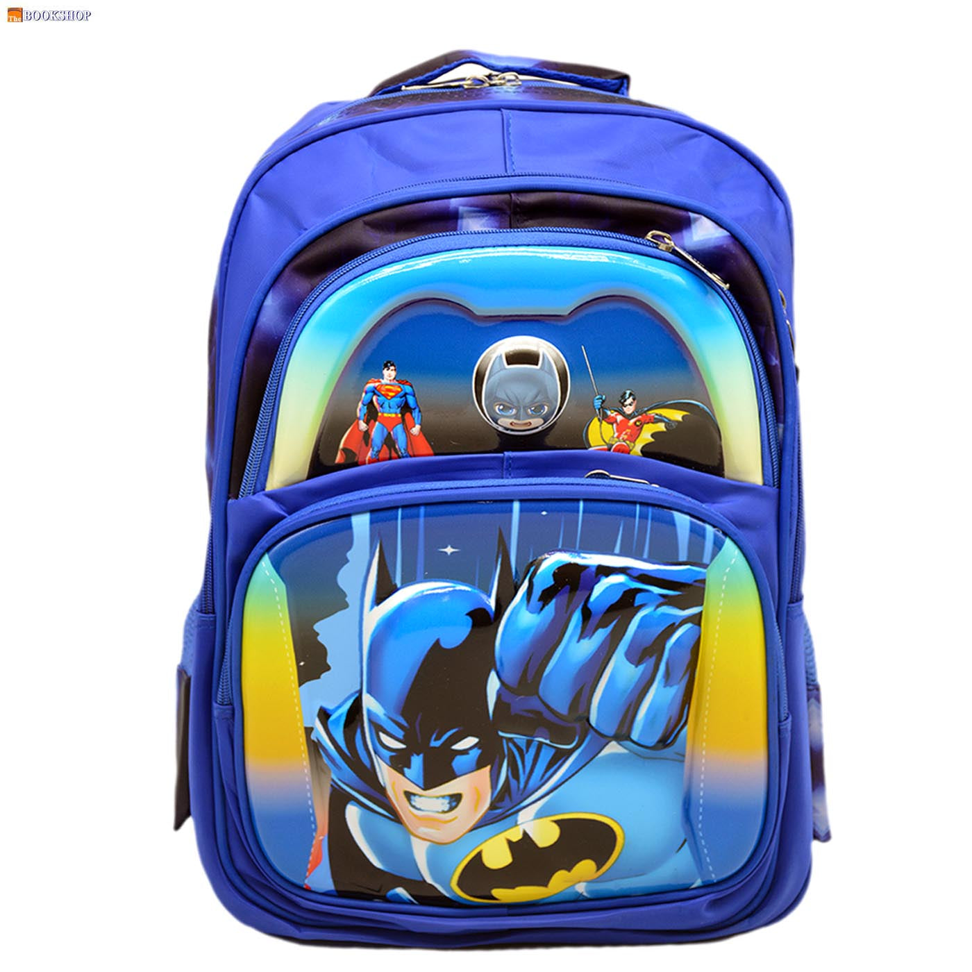 YONGJIAN BATMAN BLUE 3D EMBOSSED BACKPACK 16"