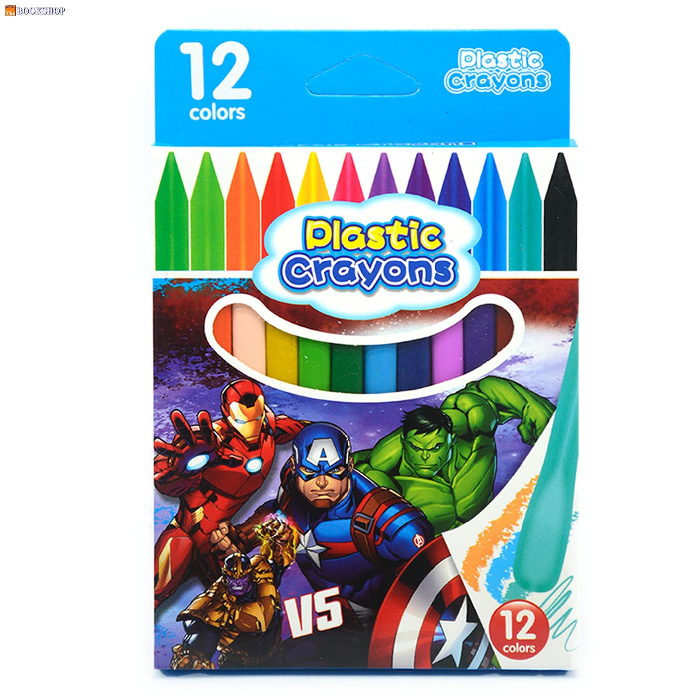 PLASTIC CRAYONS 12PCS PACK ASSTD