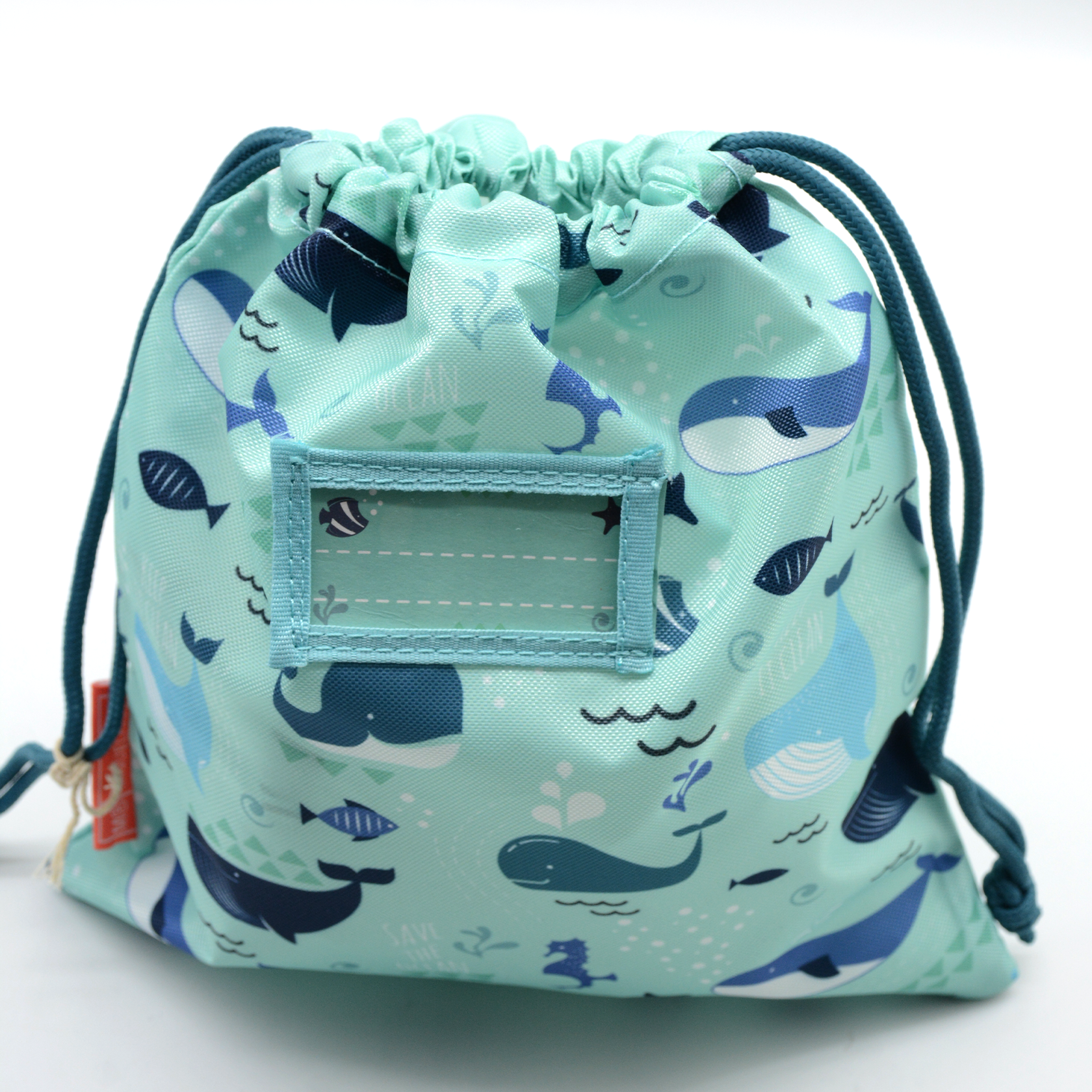 MIQUELRIUS MR DRAWSTRING BAG SMALL 9.5"-SAVE THE OCEAN