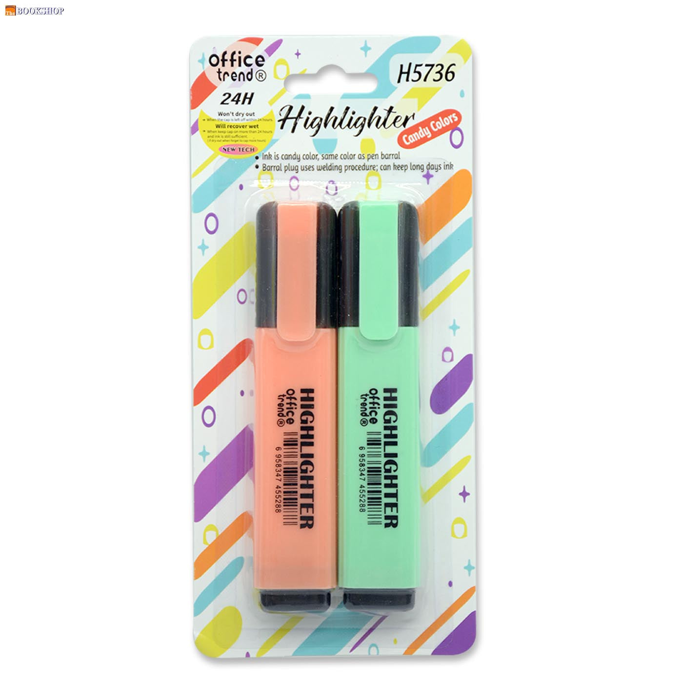 OFFICE TREND HIGHLIGHTER 2PCS PACK H5736