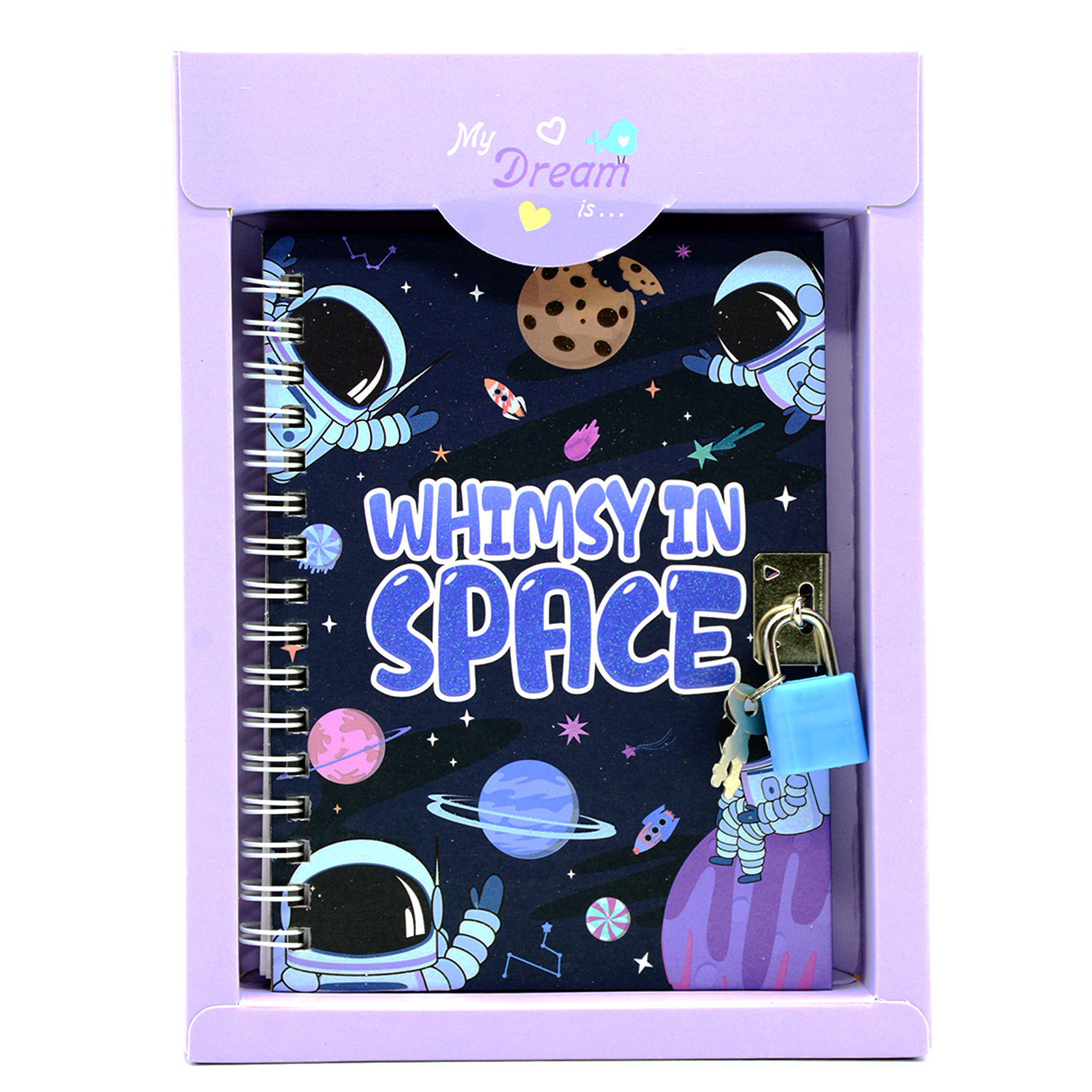 SPIRAL NOTEBOOK W/LOCK&KEY SET 19.5X14.5CM