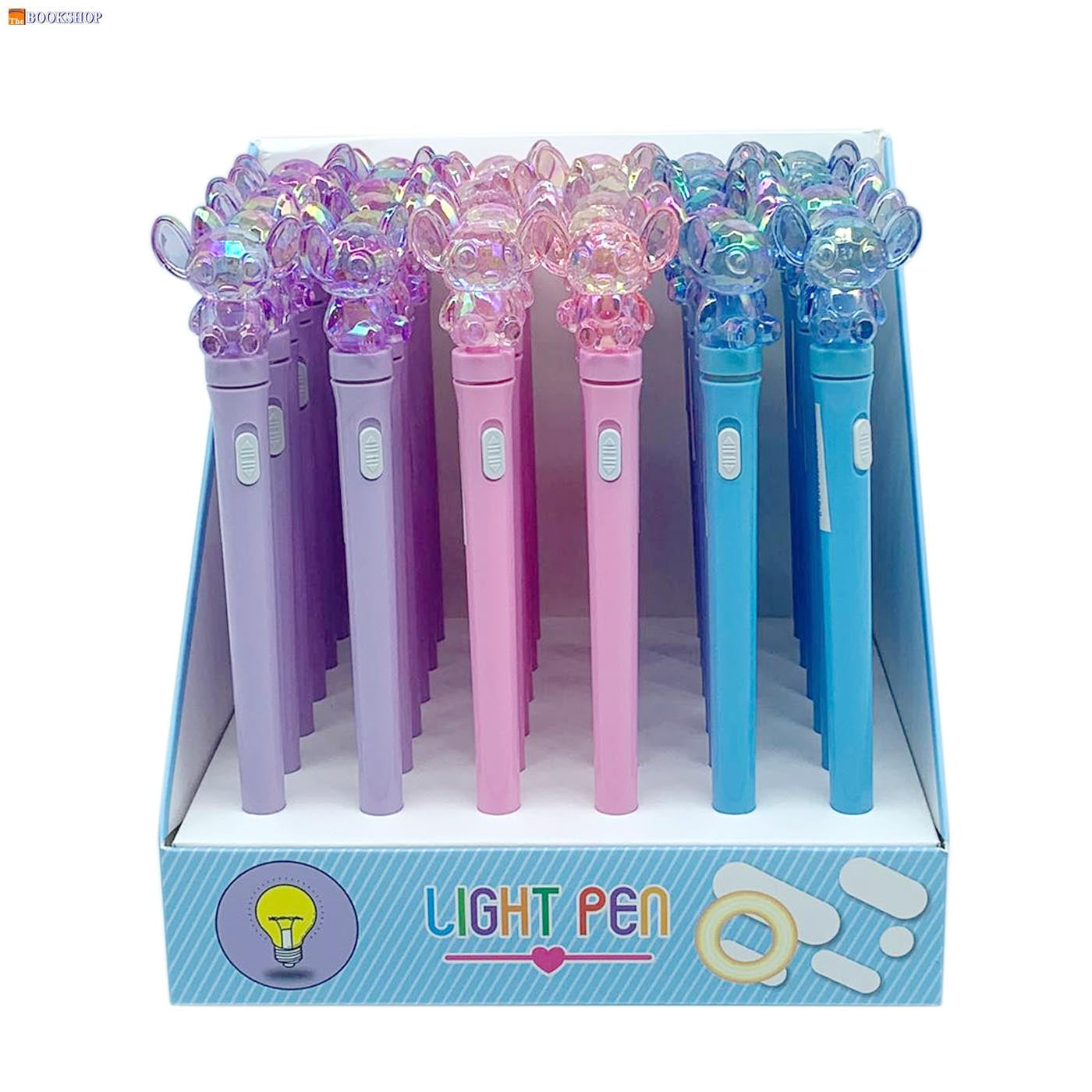 FANCY GEL PEN W/CRYSTAL CAP&LIGHT MQ-977