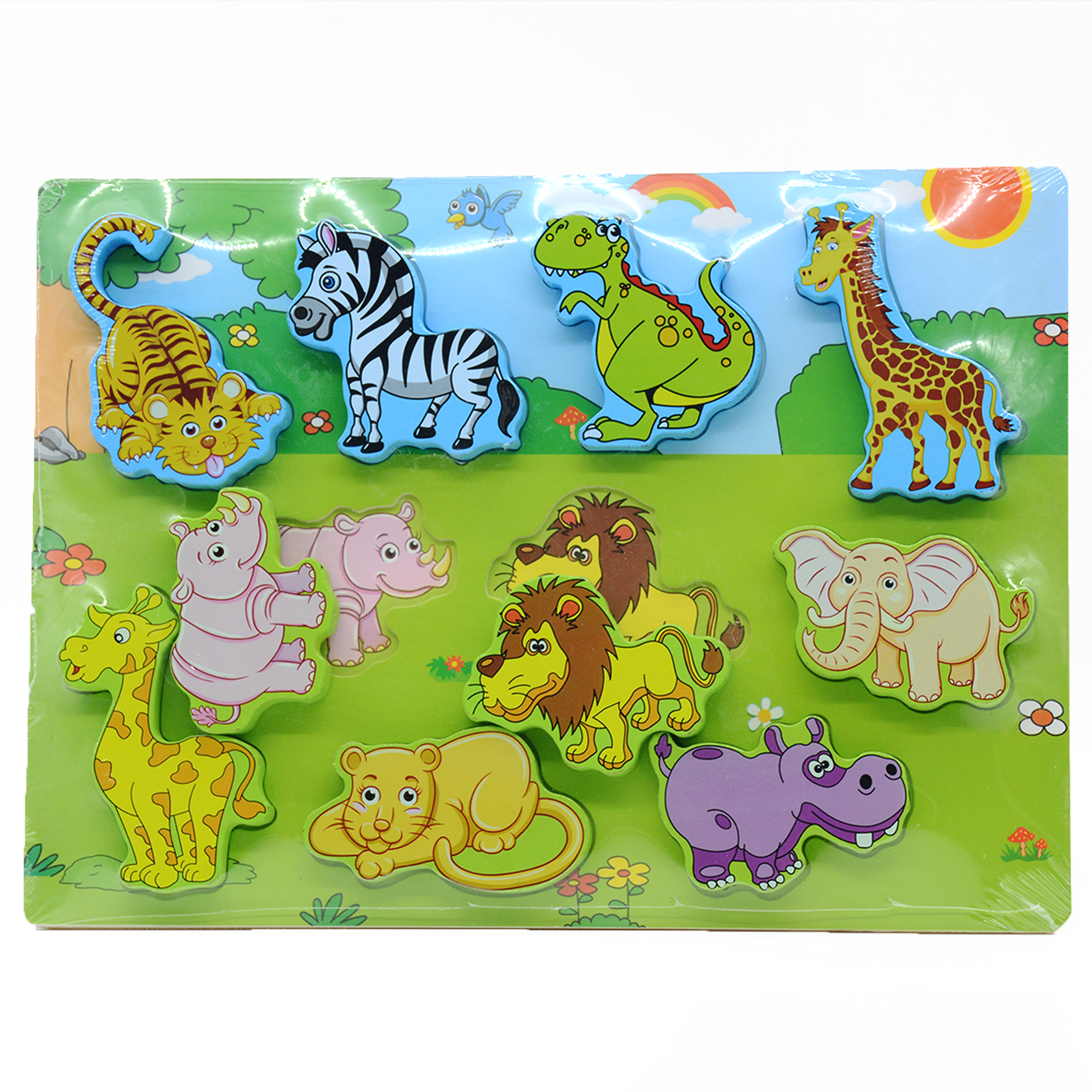 WOODEN PUZZLE BOARD- WILD ANIMALS