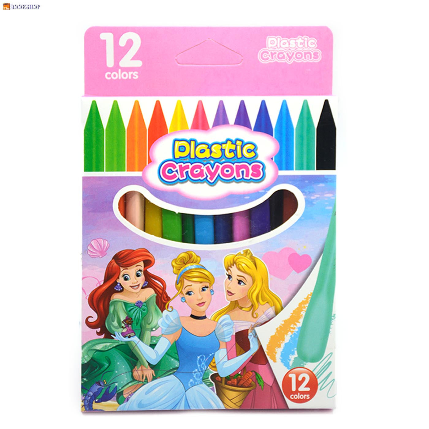 PLASTIC CRAYONS 12PCS PACK ASSTD