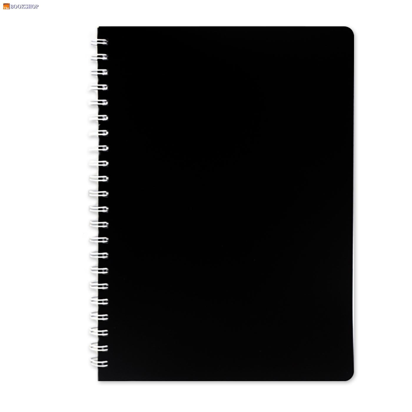 SOFT COVER PP SPIRAL 5MM SQUARE NOTEBOOK 100SHT A4 BLACK