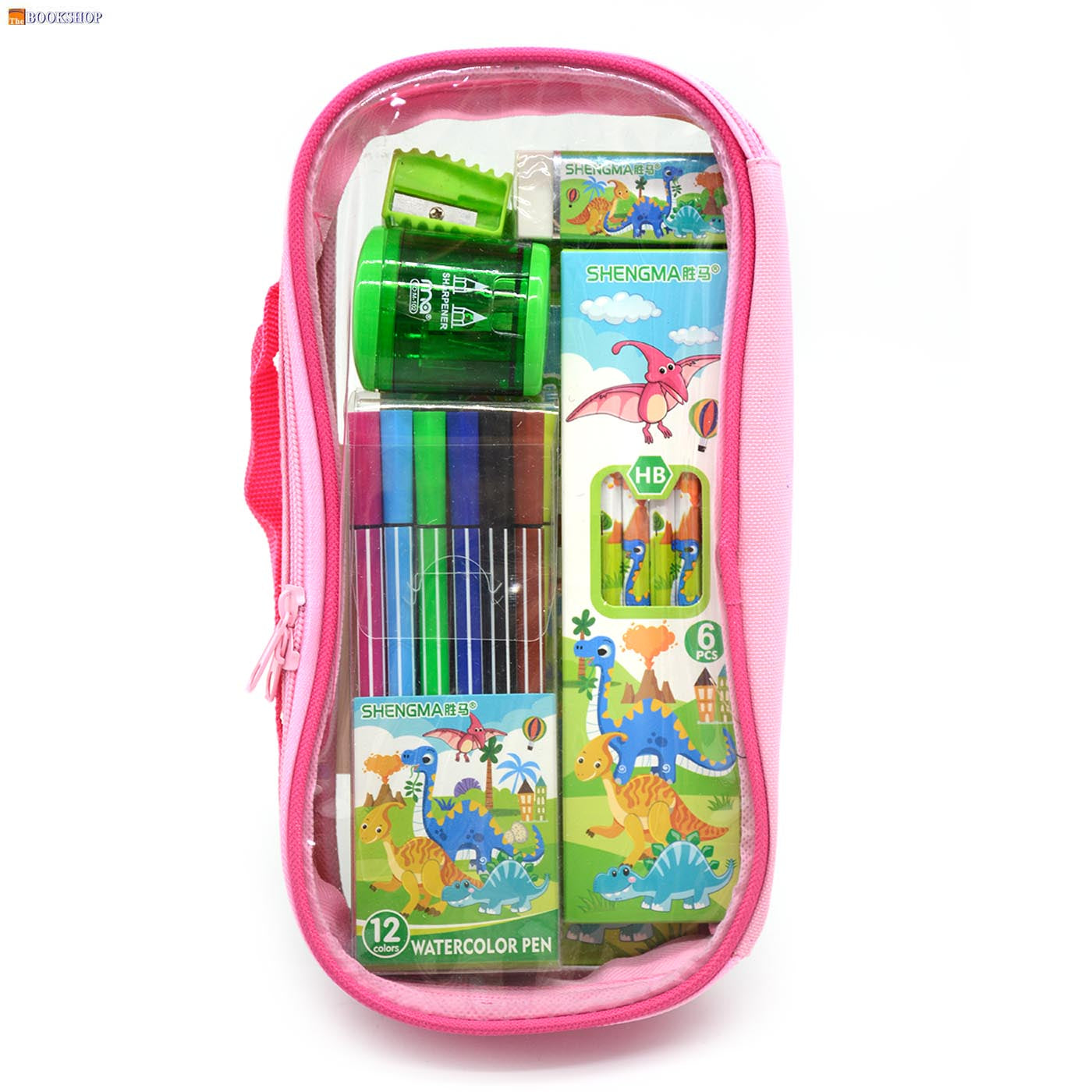 SHENGMA 6 IN1 STATIONERY SET IN ZIPPER BAG ASSTD TYPE-1