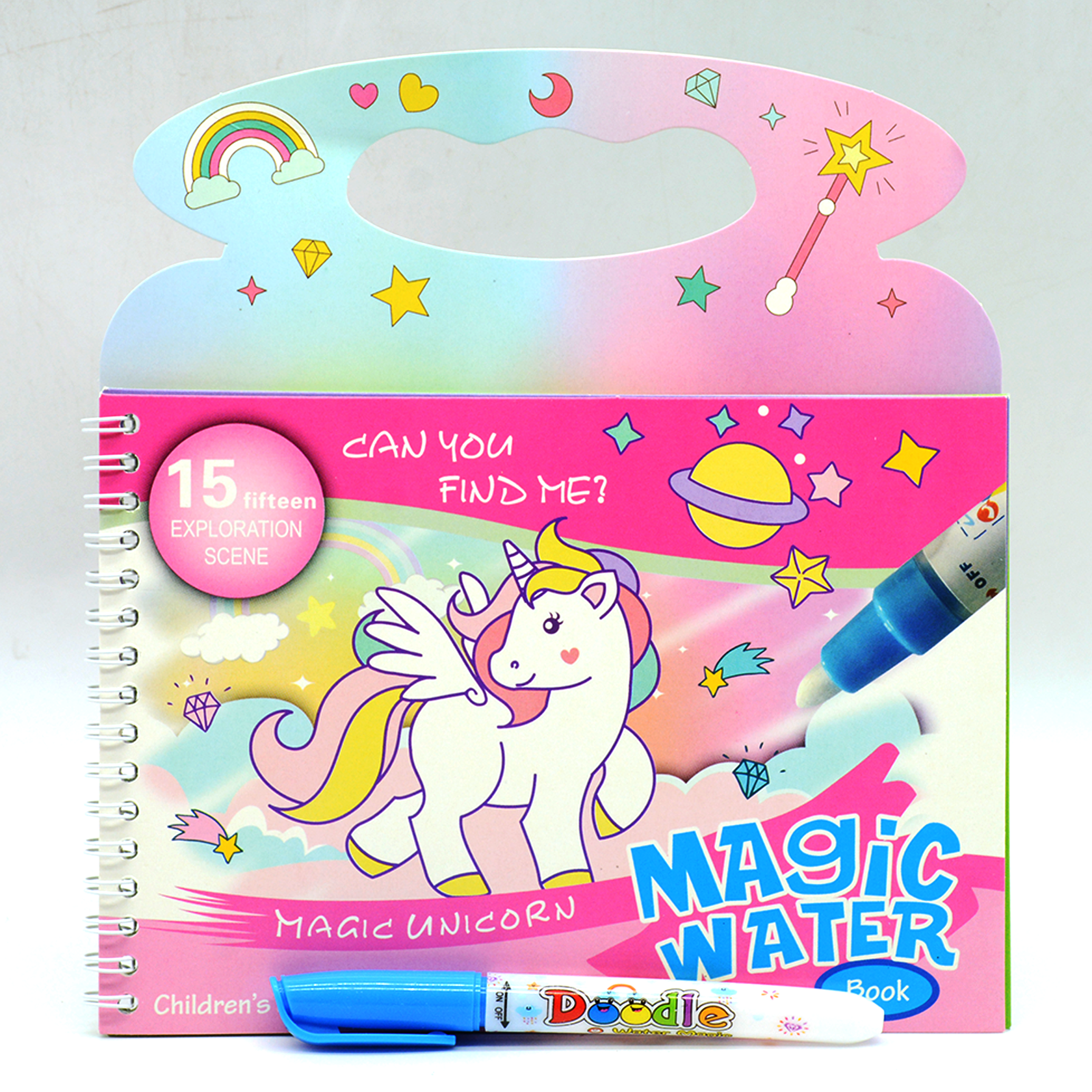 MAGIC WATER PAINTING BOOK W/PEN ASSTD
