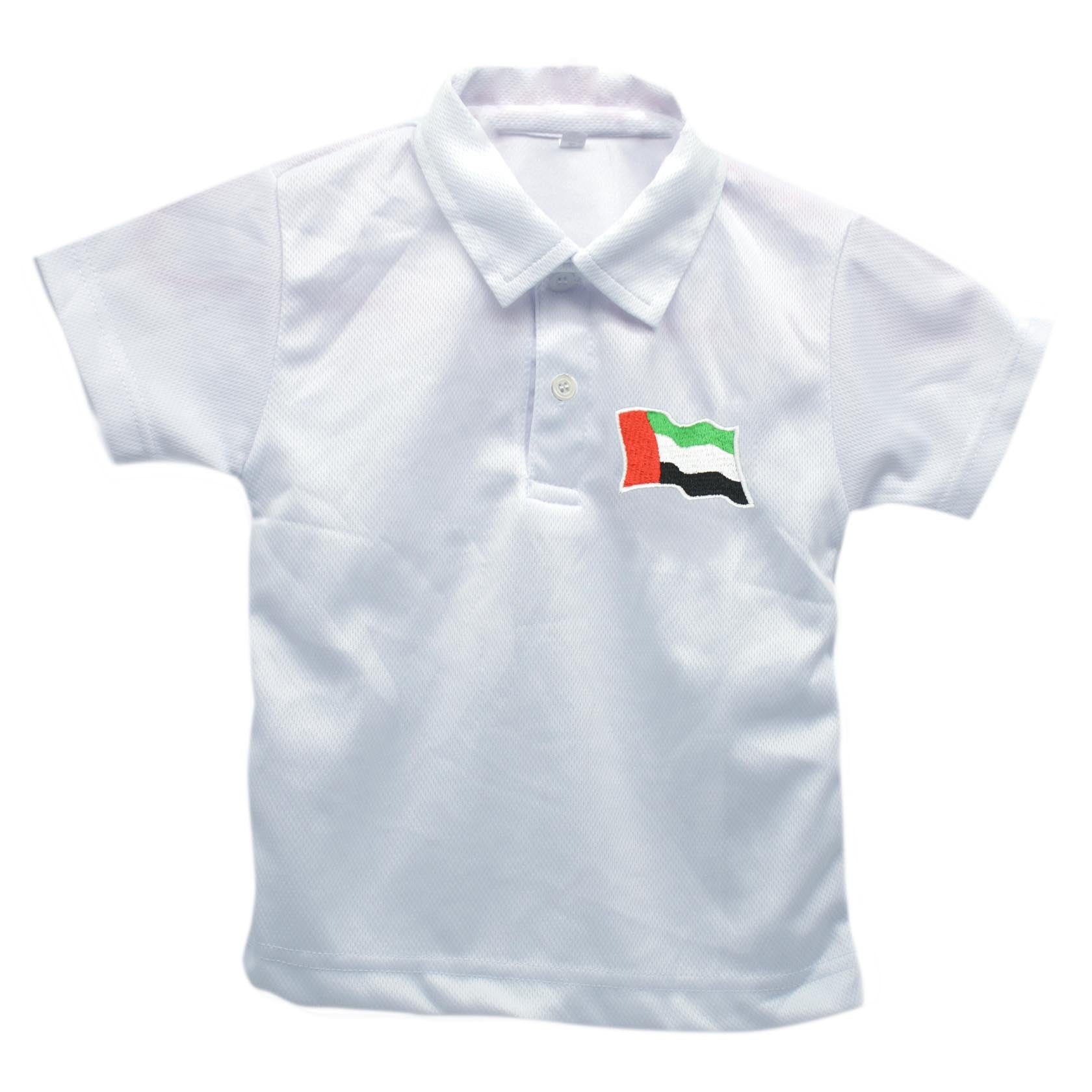 POLO SHIRT W/ NEW EMIRATES EMBRD. LOGO & FLAG(JERSEY)