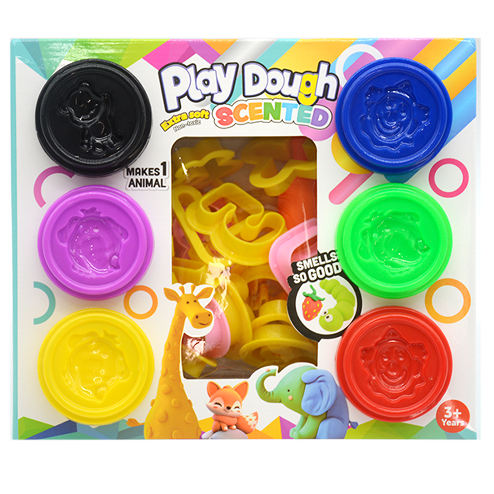PLAY DOUGH SCENTED 6COL DOUGHS 2OZ W/ACC PACK 620