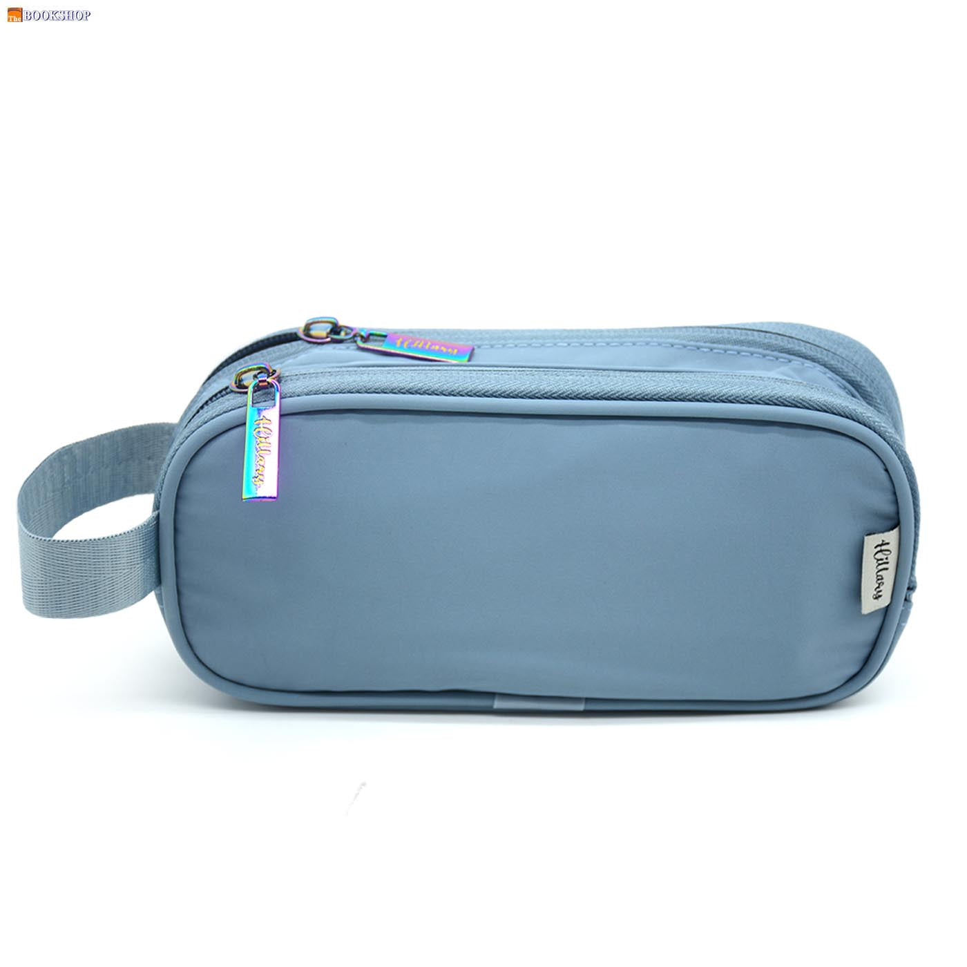 HILLARY RECTANGLE PENCIL CASE-GREY BLUE