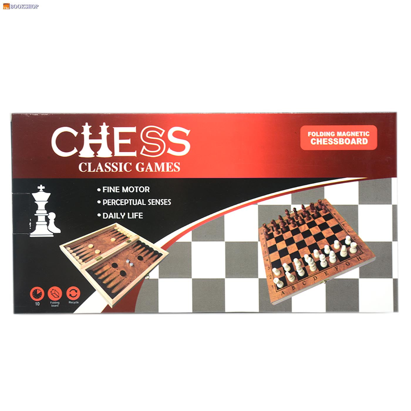 BACKGAMMON & CHESS SET-3202B 2 IN 1 SMALL