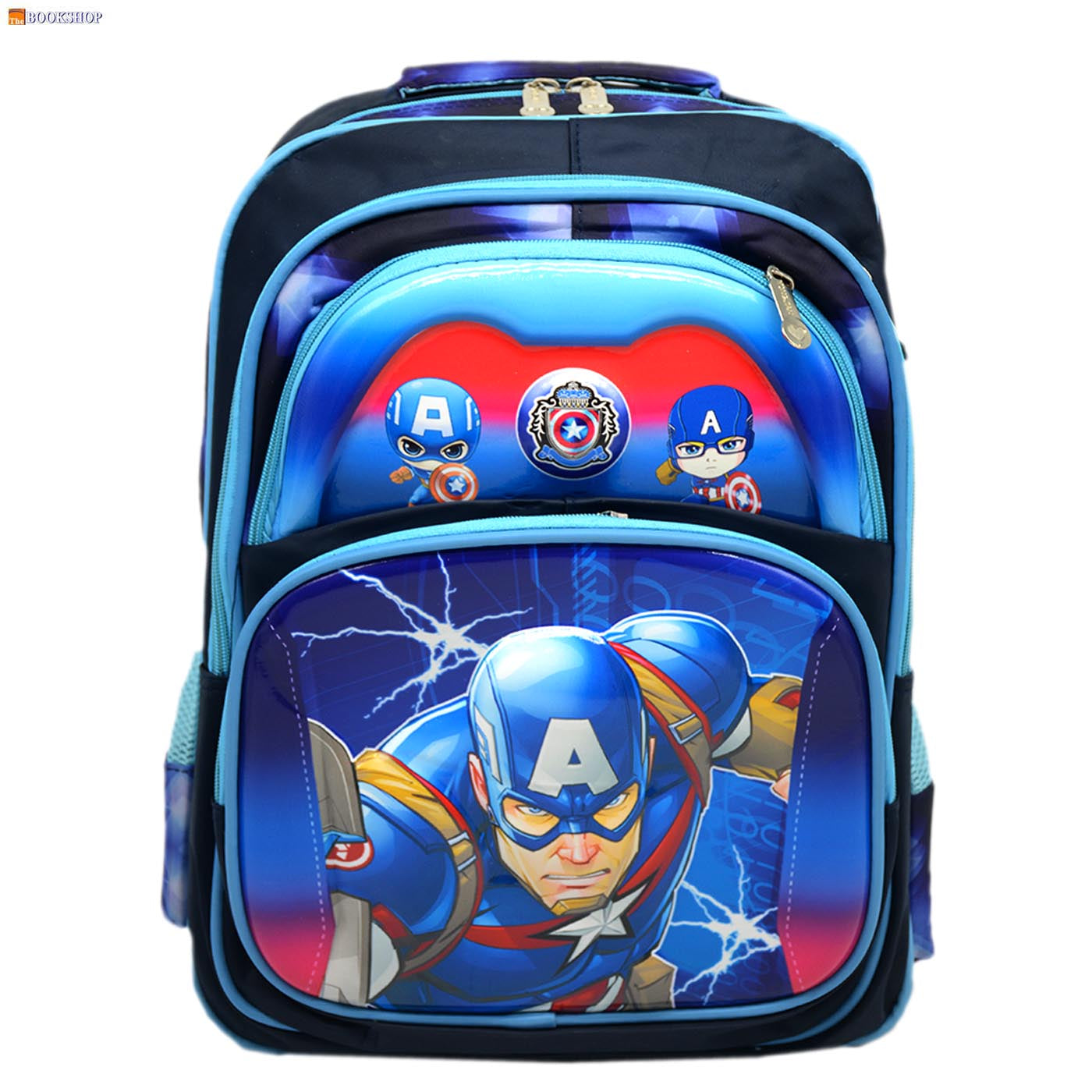 YONGJIAN CAPTIAN AMERICA 3D EMBOSSED BACKPACK 16"