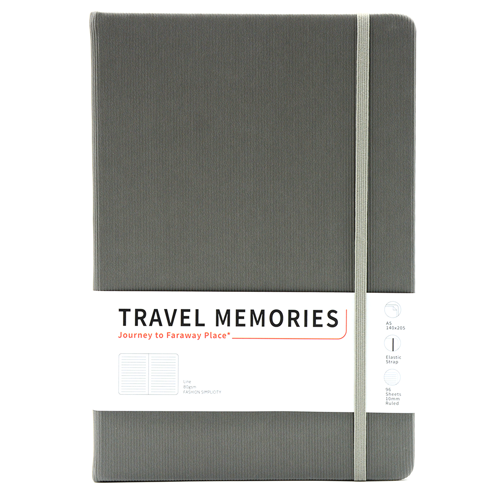 BIXU TRAVEL MEMORIES POCKET NOTEBOOK W/ELASTIC A5