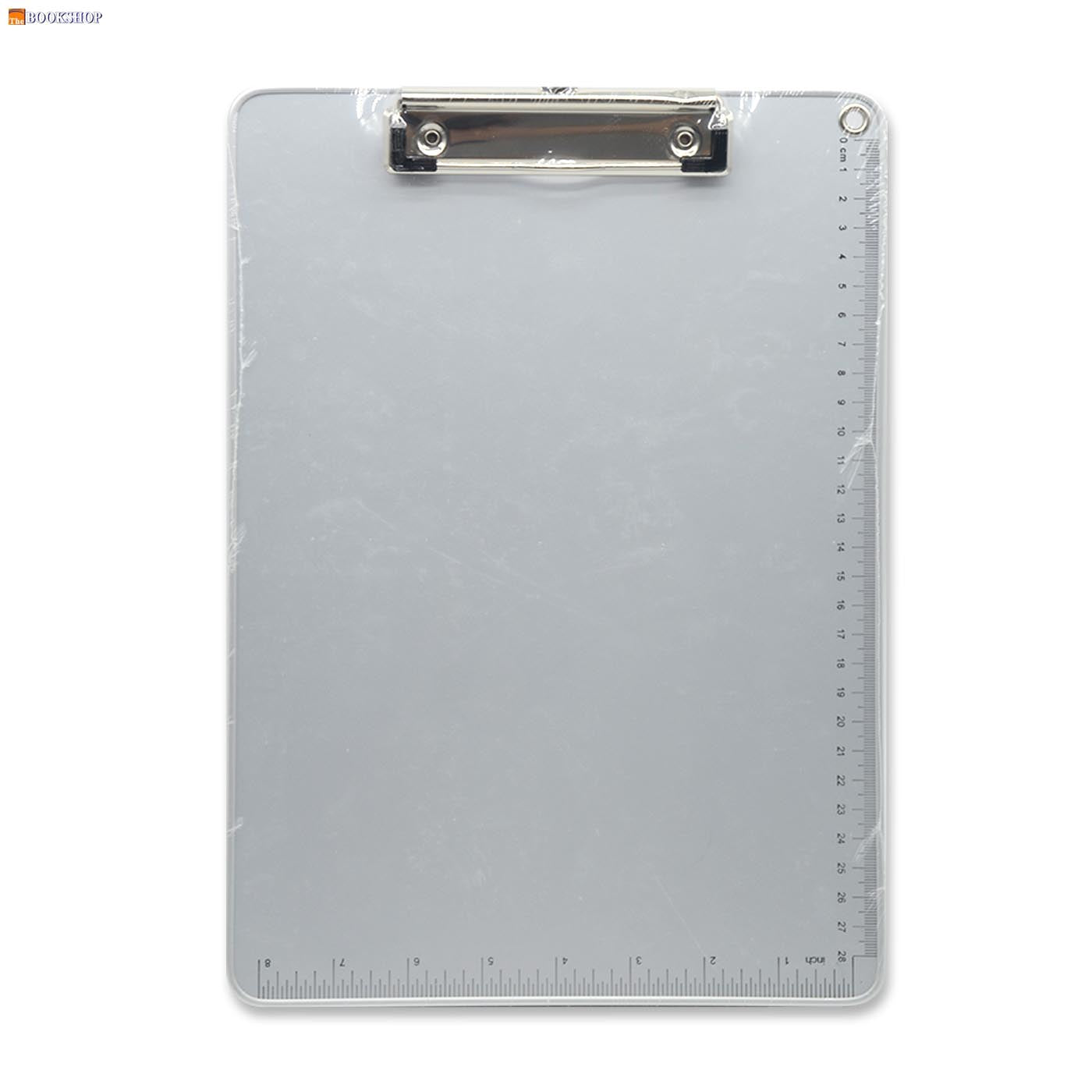 METALLIC CLIP BOARD W/MEASUREMENT A4-SILVER