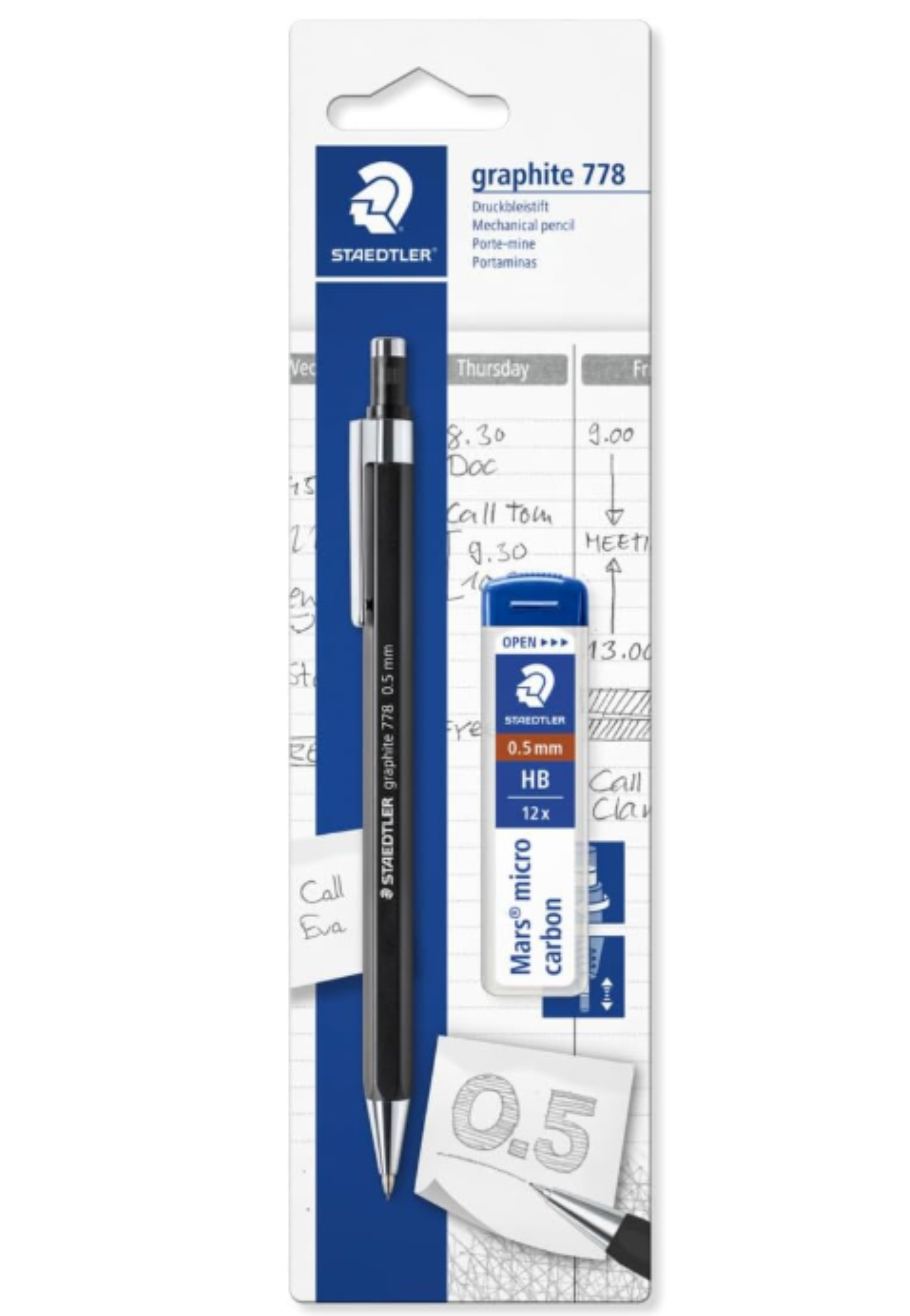 STAEDTLER GRAPHITE MECH PENCIL 0.7MM +12PCS LEADS