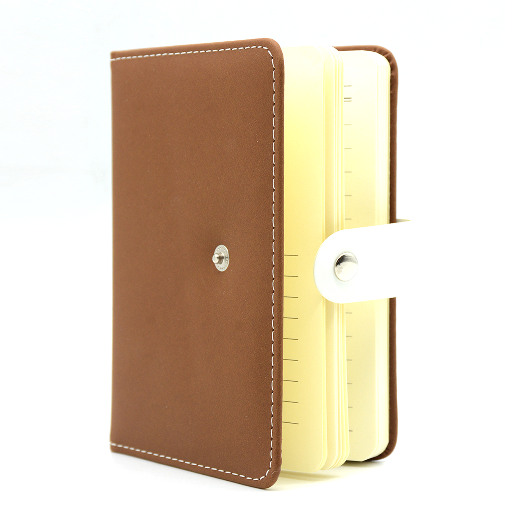 LEATHER COVER NOTEBOOK 50K 90SHT W/CLOSURE A6