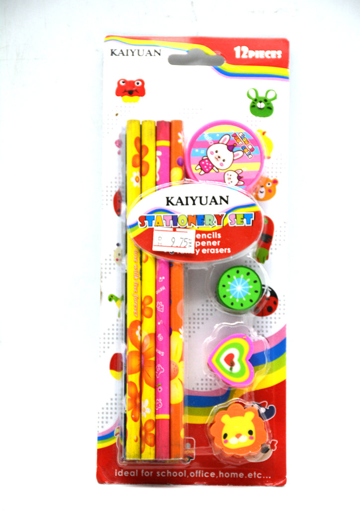 KAIYUAN 12PCS STATIONERY SET-18101