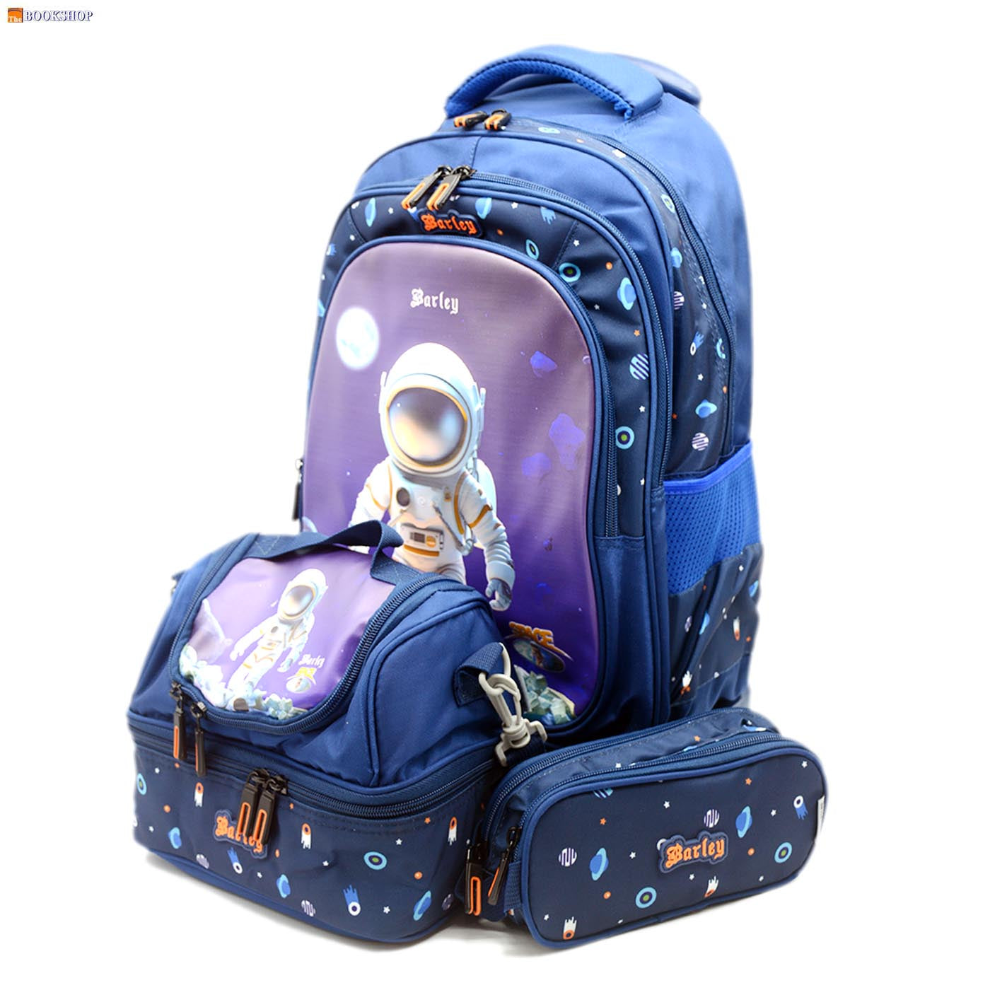 BARLEY TROLLEY BAG 18" 3COMP W/PENCIL CASE&LUNCH BAG-SPACE DESIGN