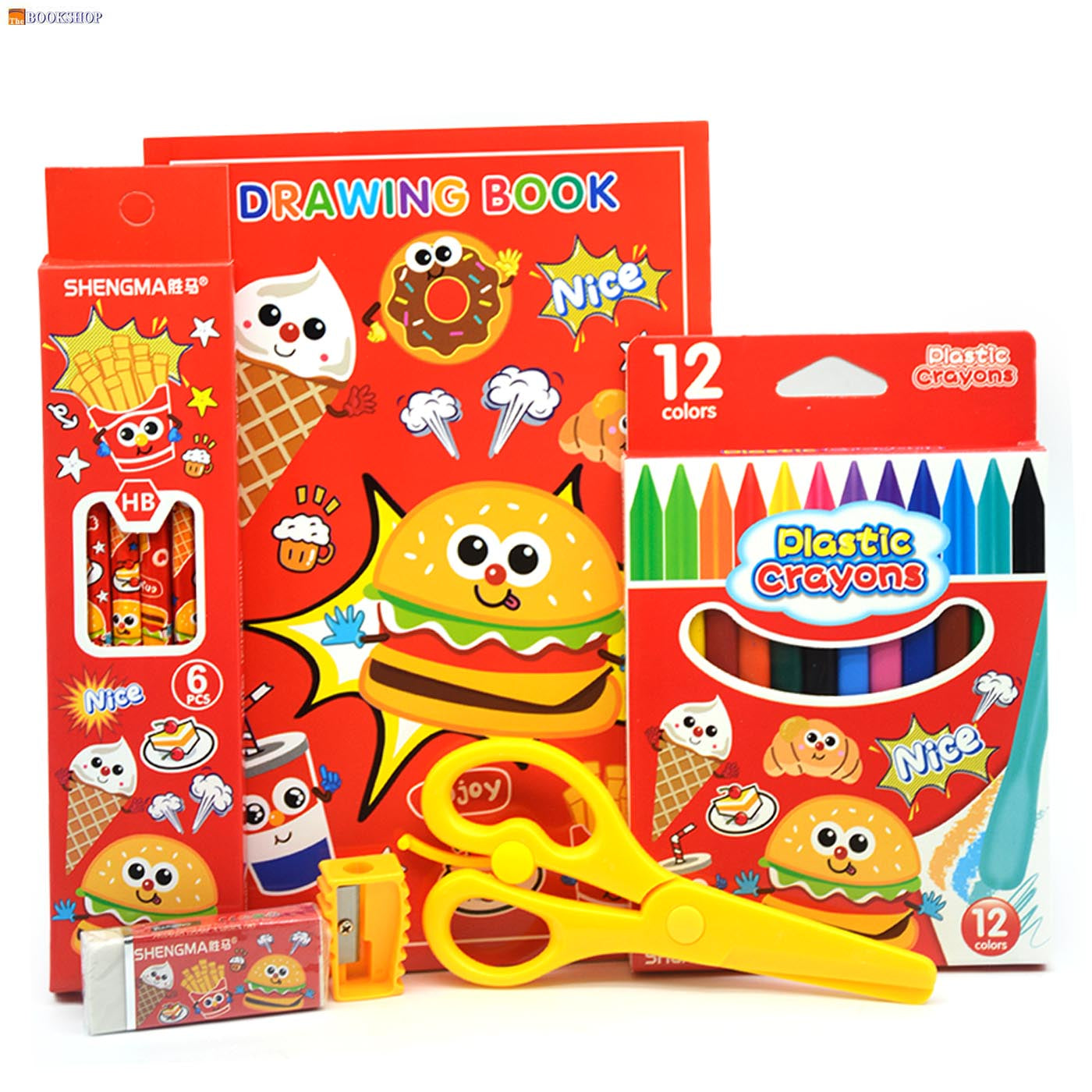 SHENGMA DISNEY 6 IN1 STATIONERY SET IN PVC BAG 8857