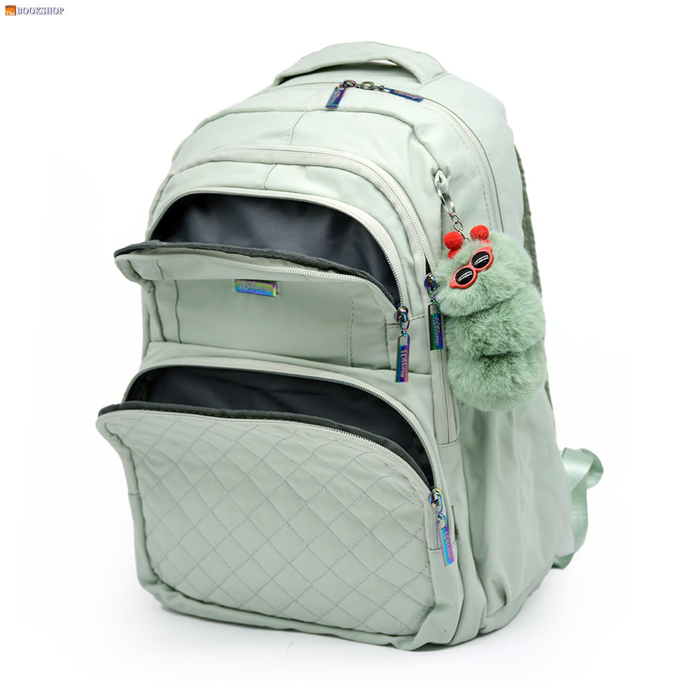 HILLARY BACKPACK 17" W/3 COMPARTMENT-LIGHT GREEN DES-1