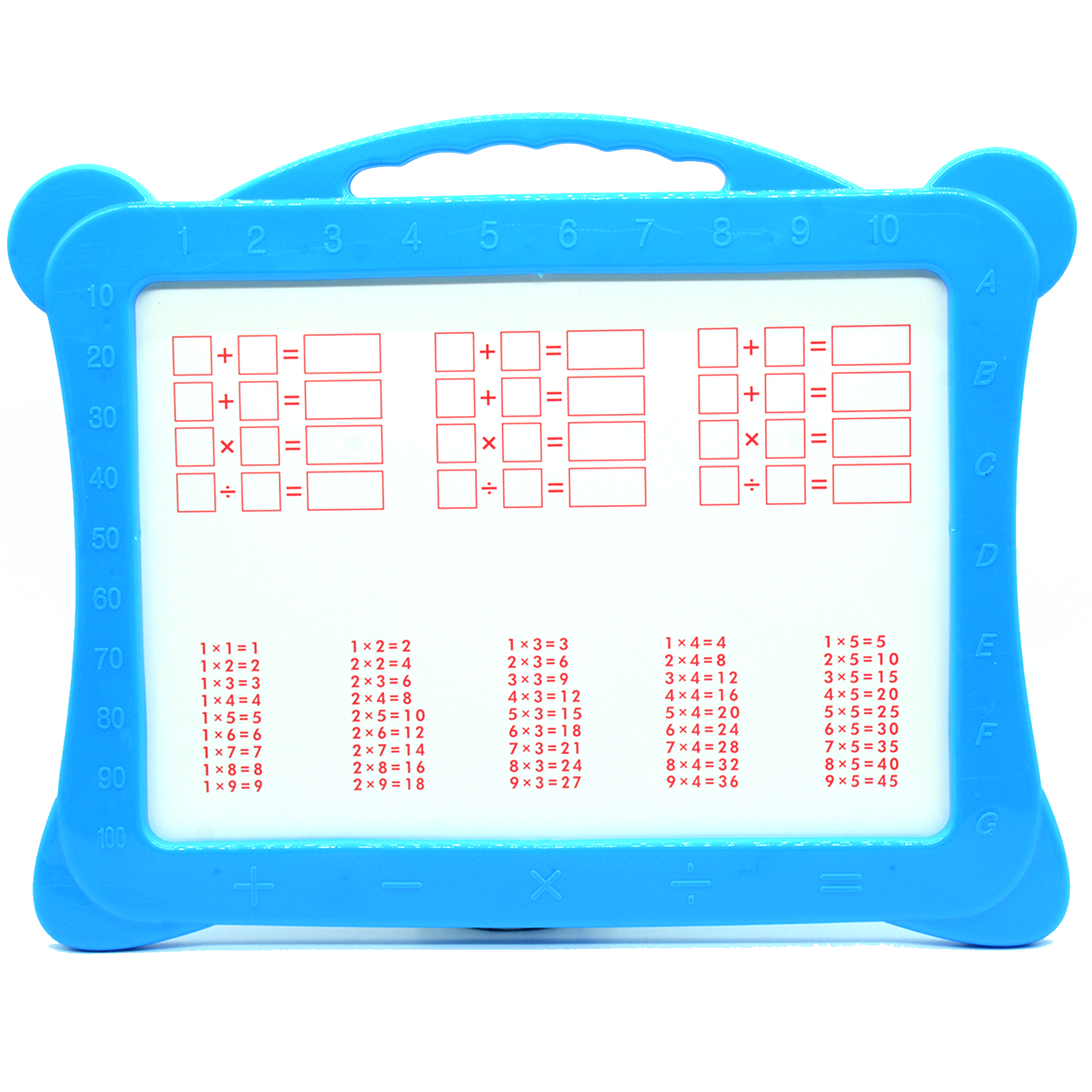 WHITE BOARD W/MAGNETIC ENGLISH NUMBERS 35X30CM