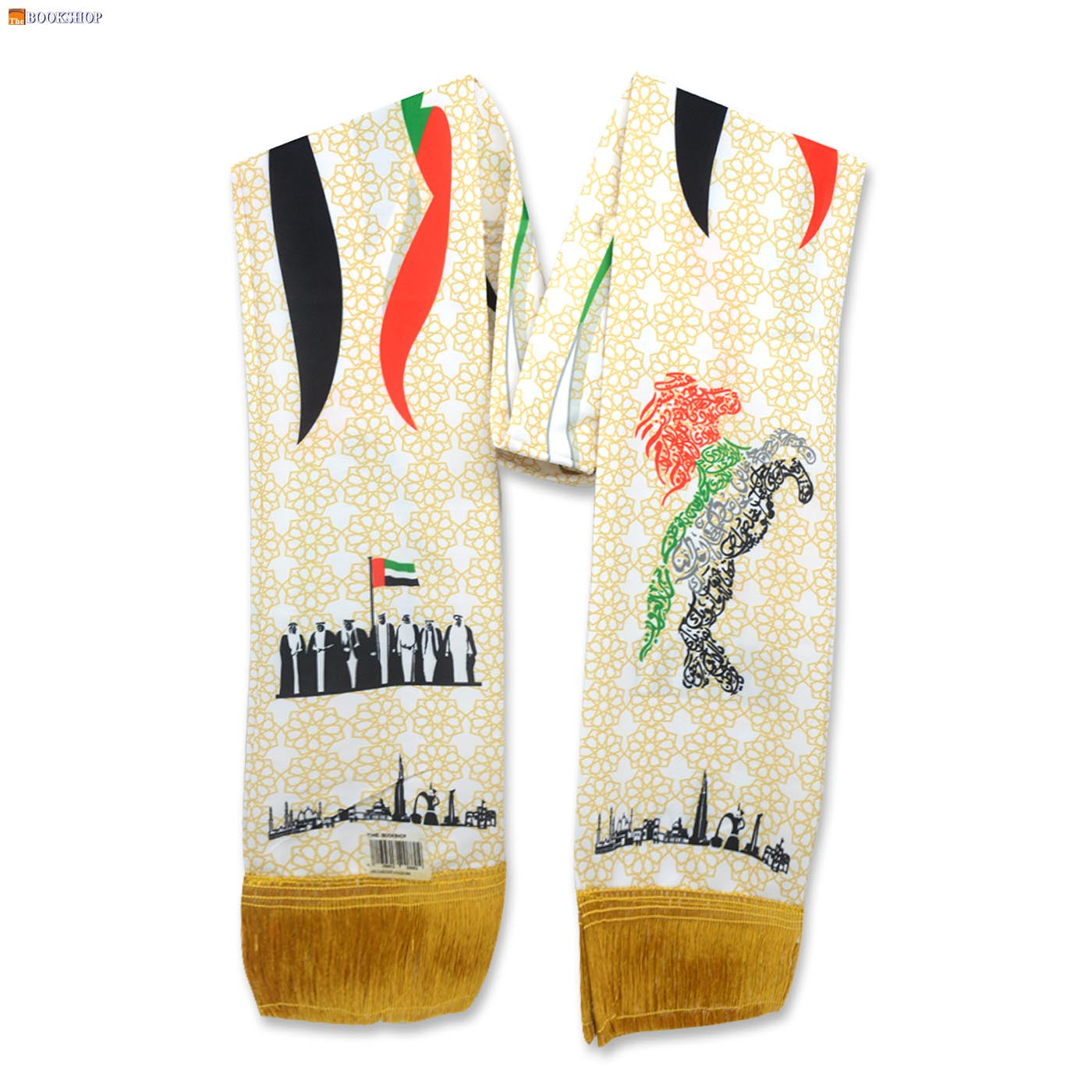 عيد الاتحاد* وشاح العلم UAE FLAG SCARF W/FALCON-120cm