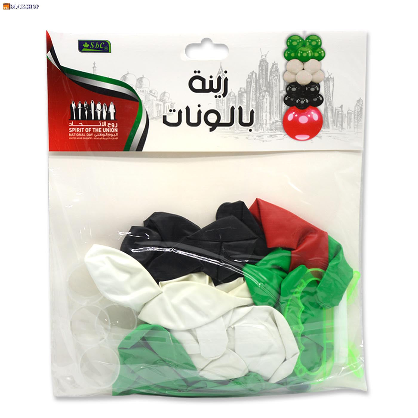 SBC UAE BALLOON DECOR WITH PLASTIC STRIP LINE 29705-023