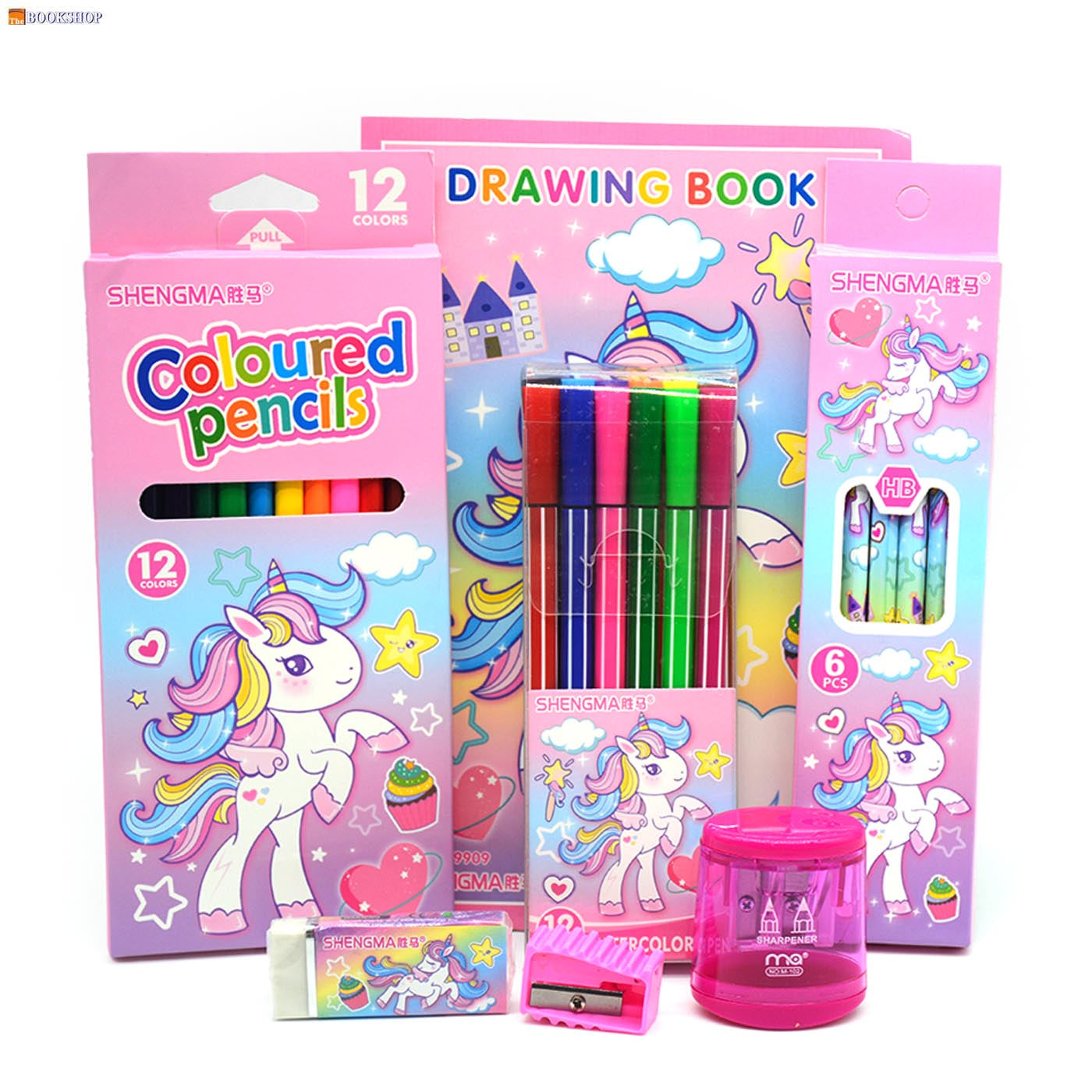 SHENGMA 6 IN1 STATIONERY SET IN ZIPPER BAG ASSTD TYPE-2