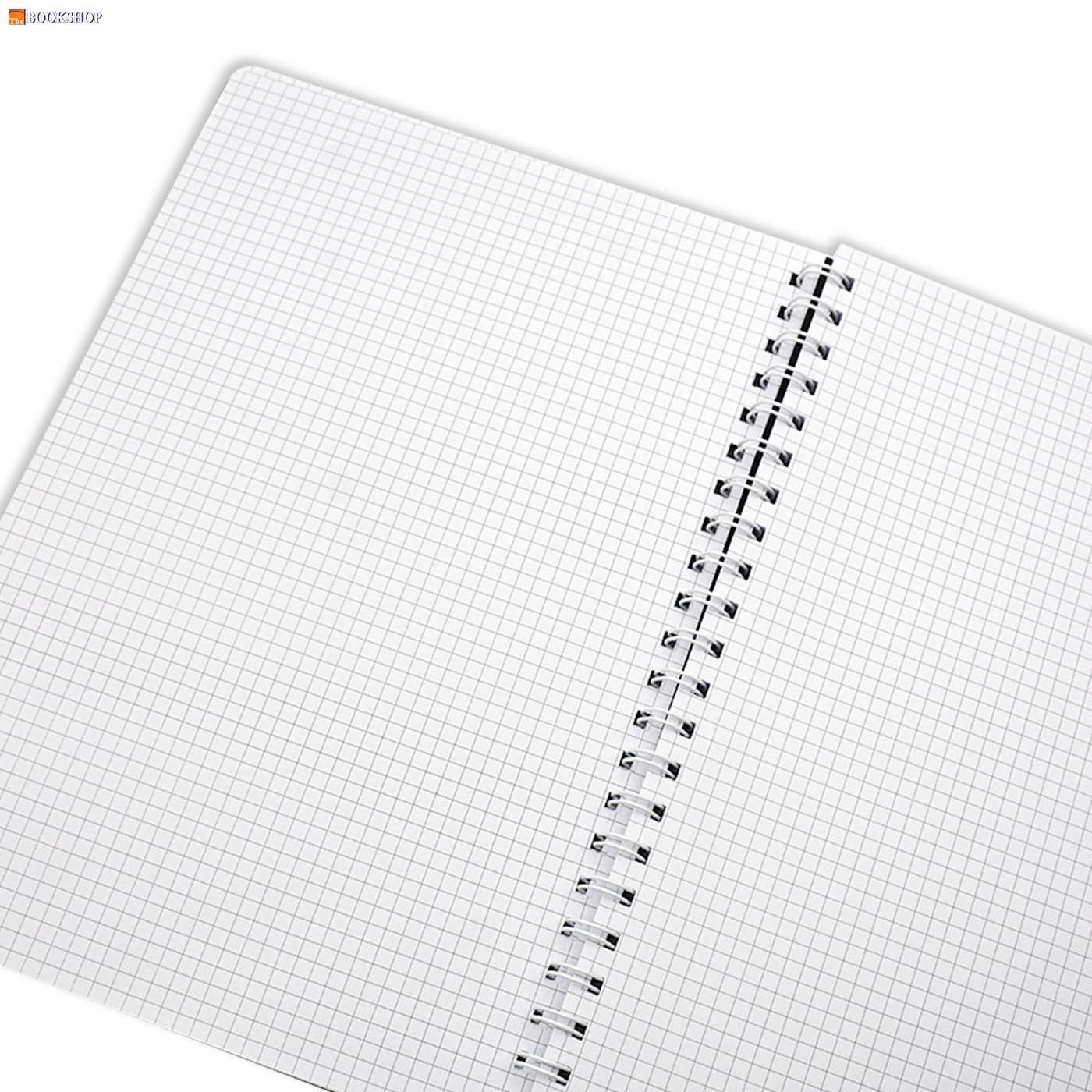SOFT COVER SPIRAL 1LINE PLAIN NOTEBOOK 70G 100SHT B5 BLACK