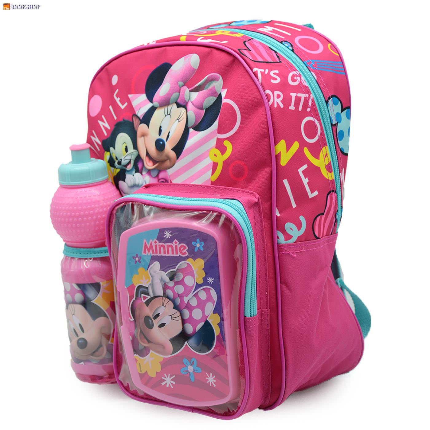 MINNIE MOUSE BACKPACK 14"+WB+LB 3IN1 SET