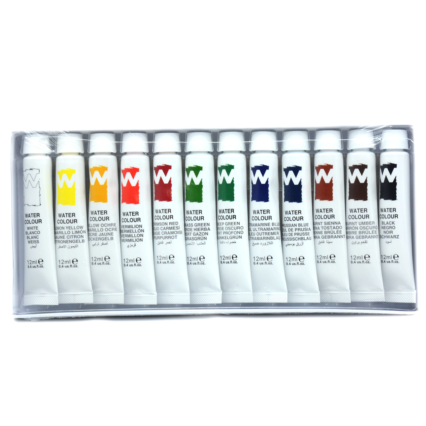 ART RANGER BASICS WATER COLOUR SET 12MLx12COLOR