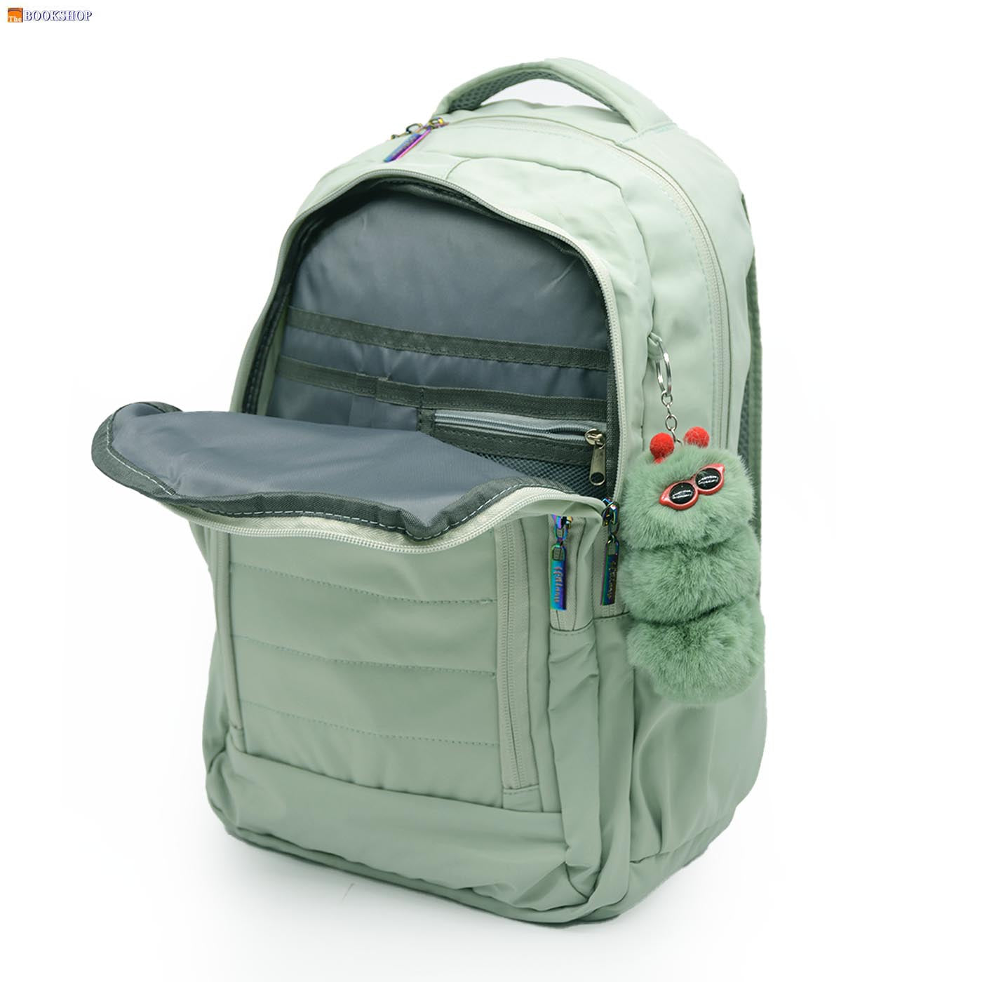 HILLARY BACKPACK 17" W/3 COMPARTMENT-LIGHT GREEN DES-2