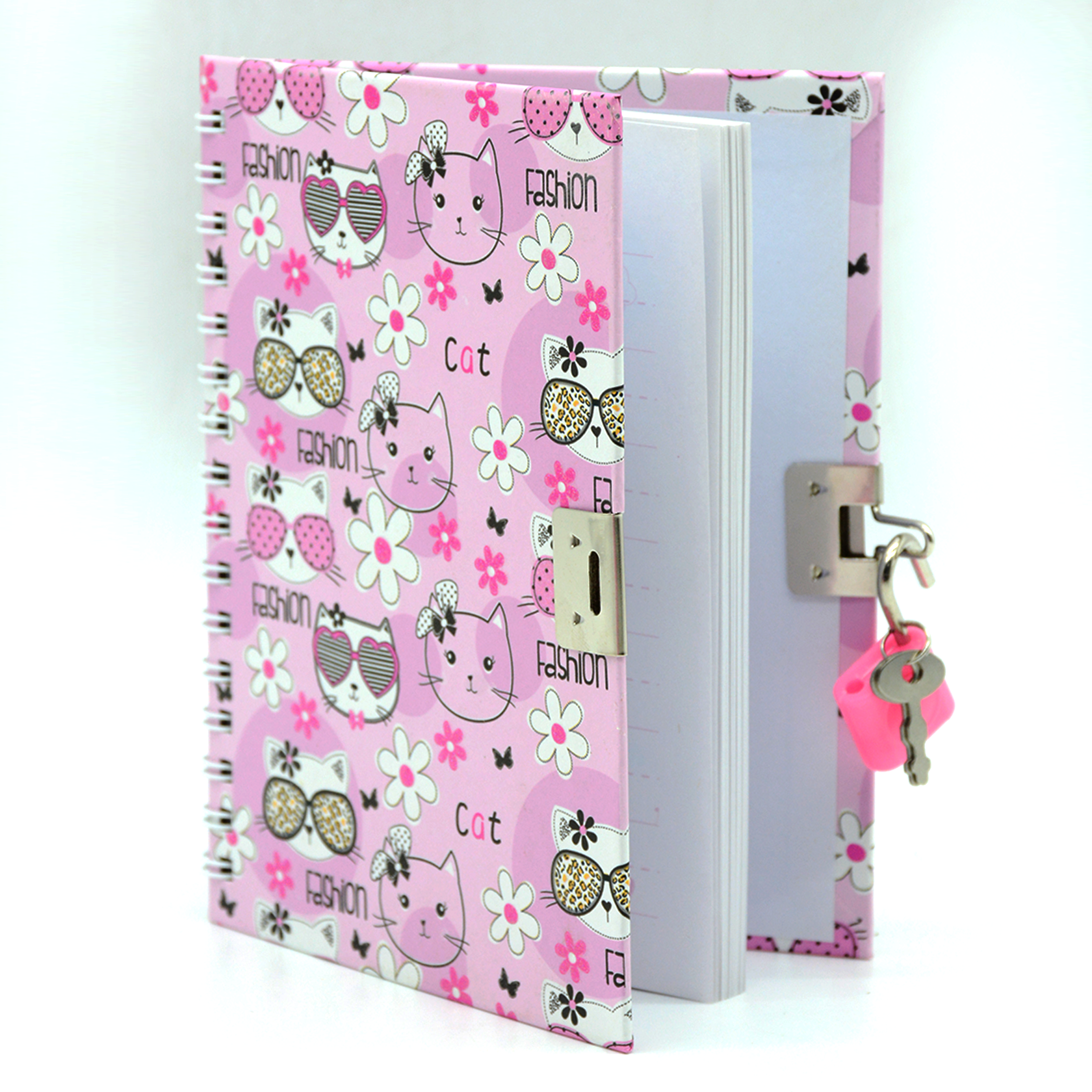 SPIRAL NOTEBOOK W/LOCK&KEY SET 19.5X14.5CM