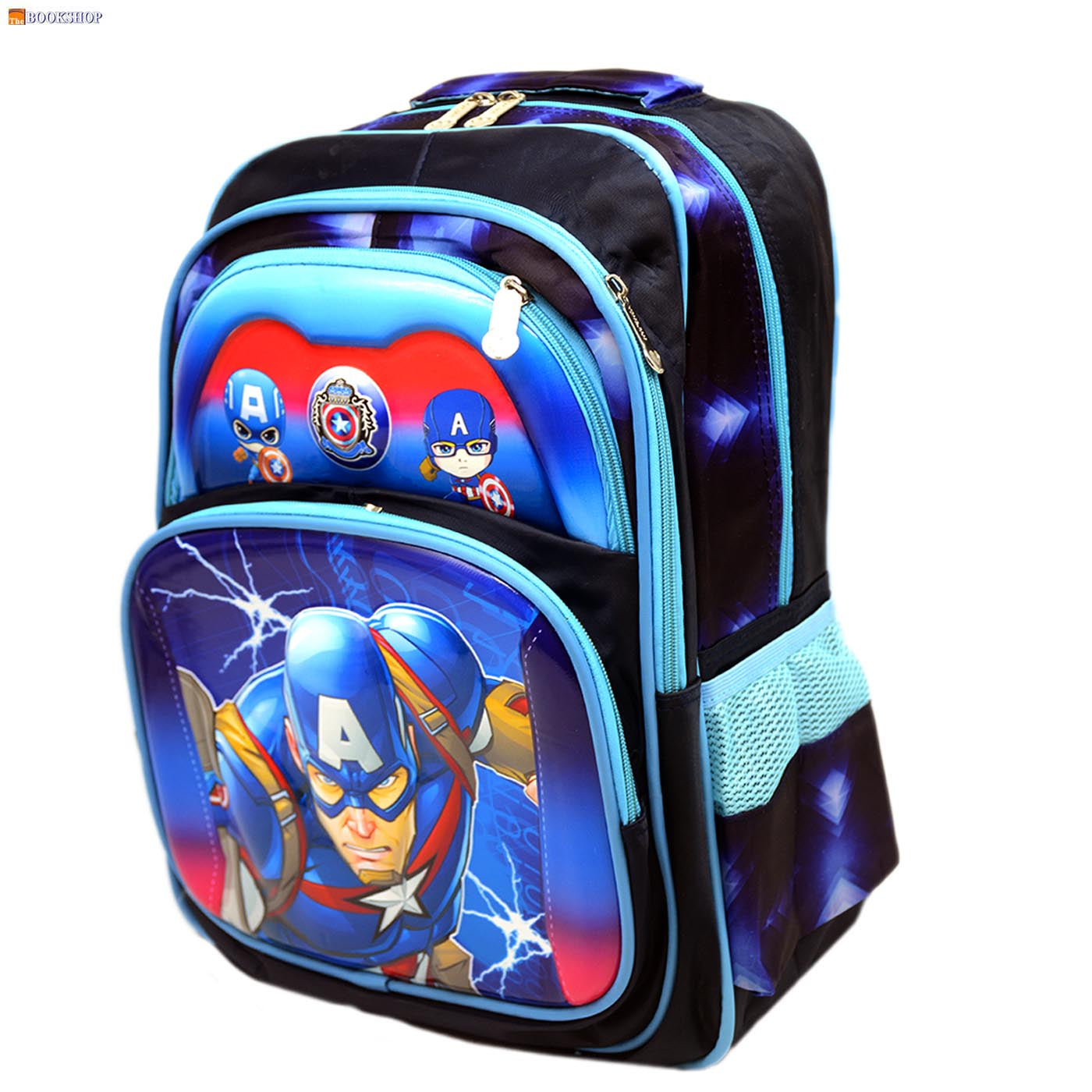 YONGJIAN CAPTIAN AMERICA 3D EMBOSSED BACKPACK 16"