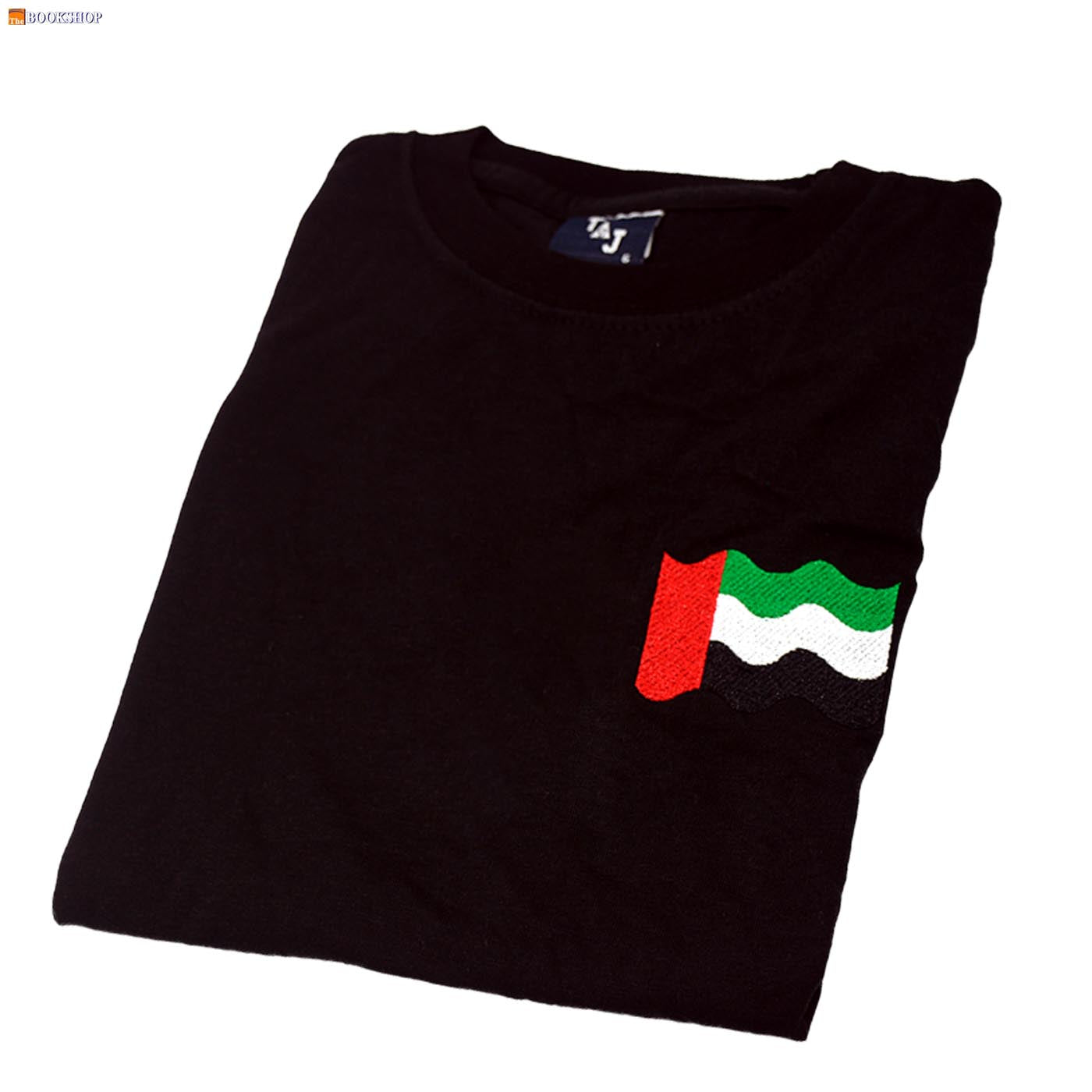 ROUND NECK T-SHIRT W/ UAE FLAG EMBROIDERY